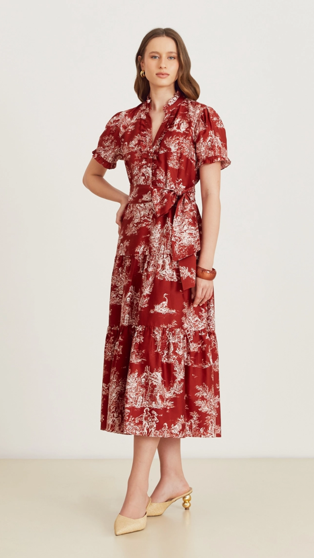 Vestido Midi Sandra Vermelho