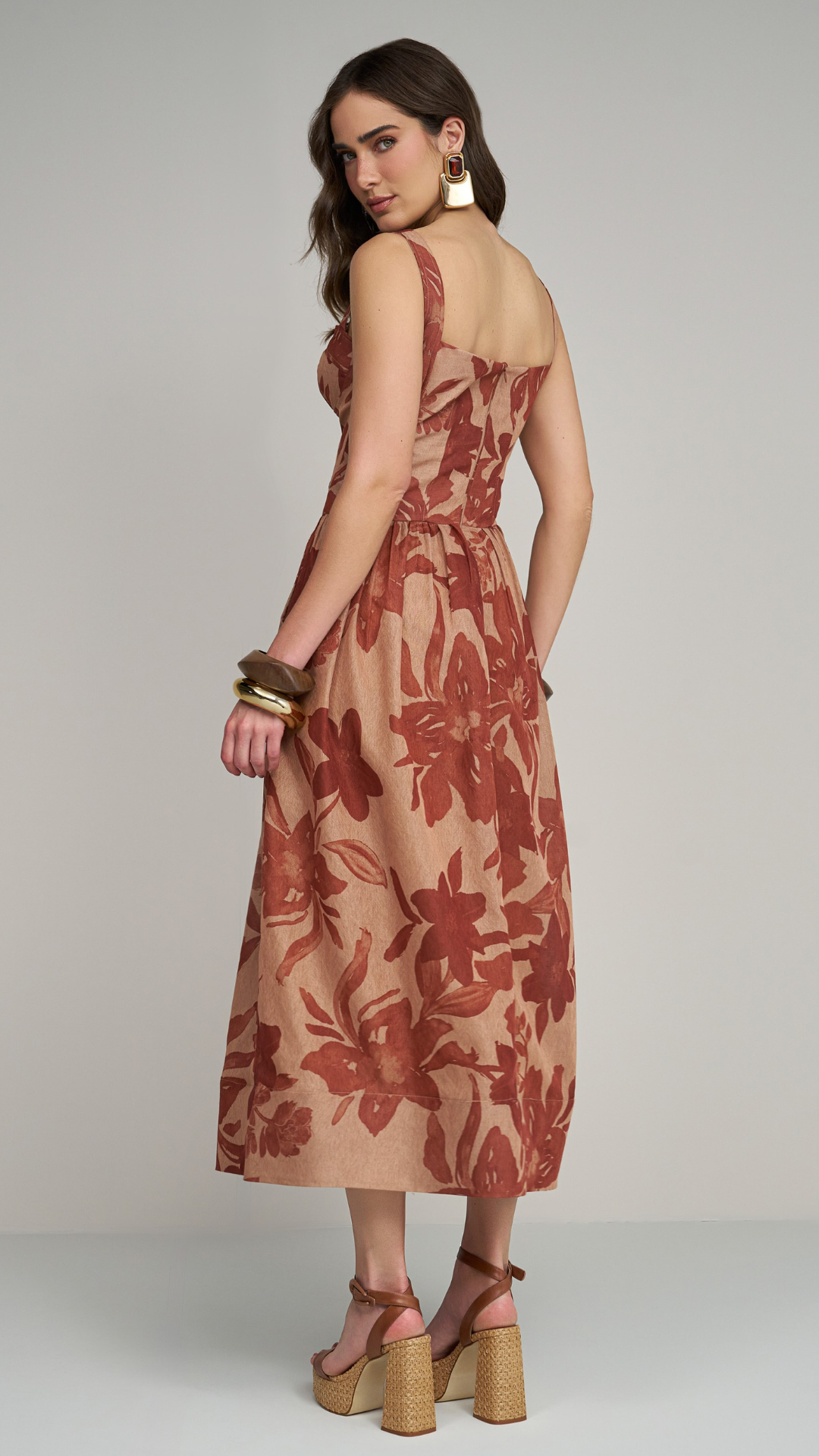 Vestido Longo Estampado Floral