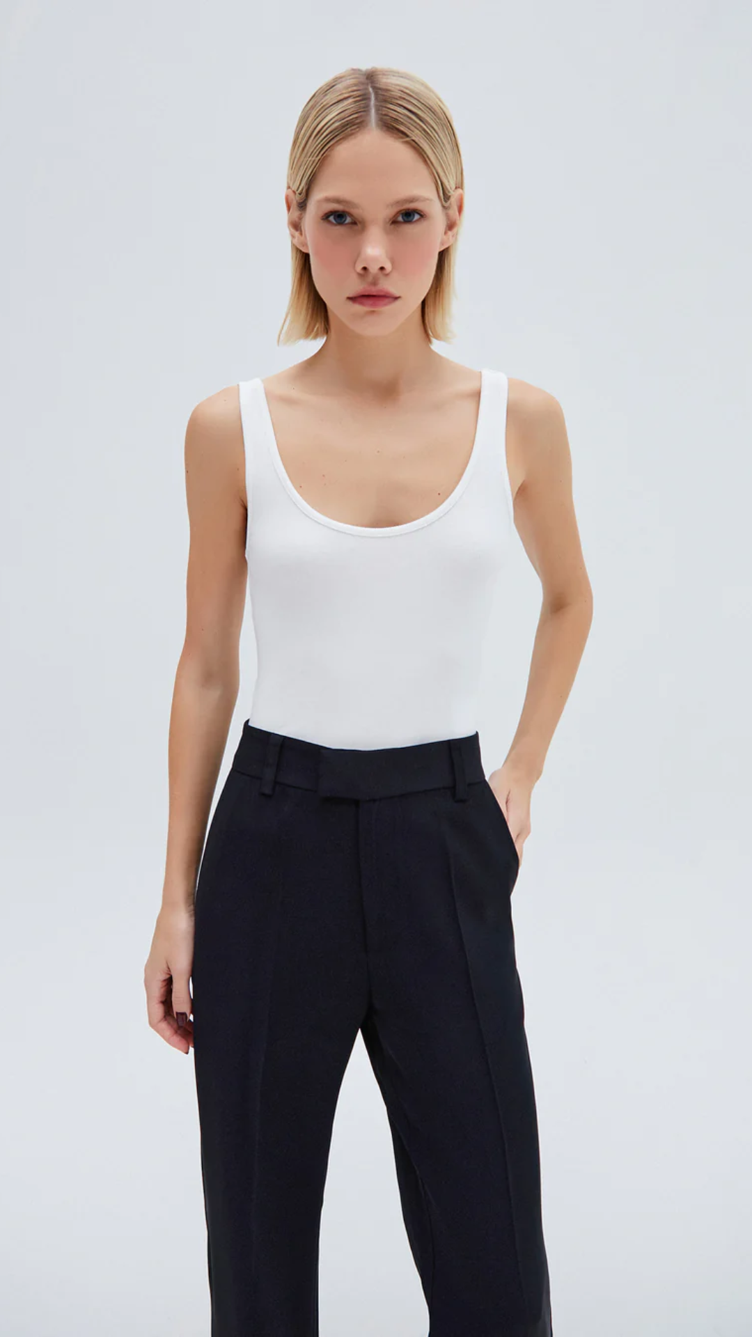 Regata Básica Malha Off White