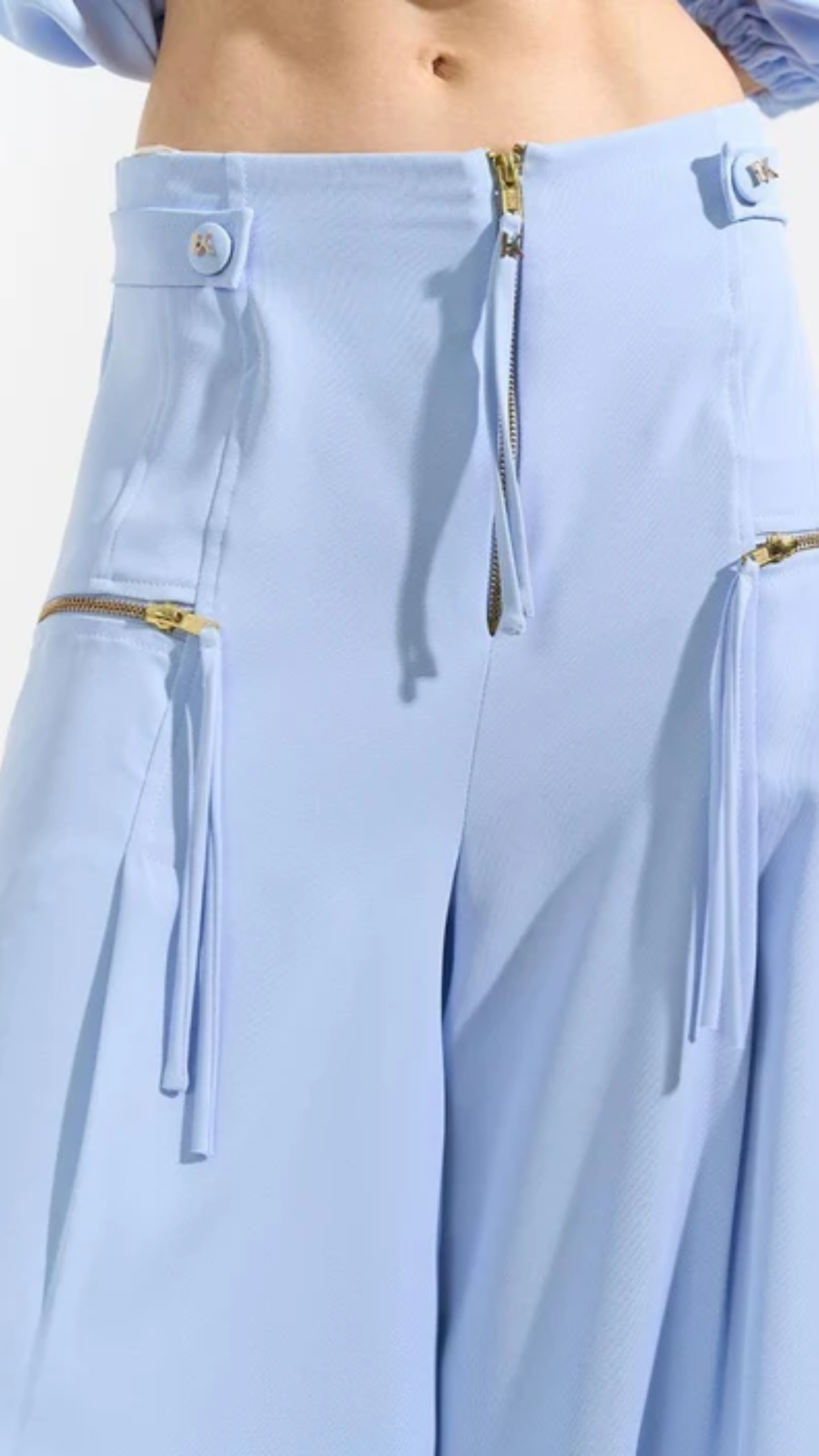Calça Cós Estruturado Azul Claro