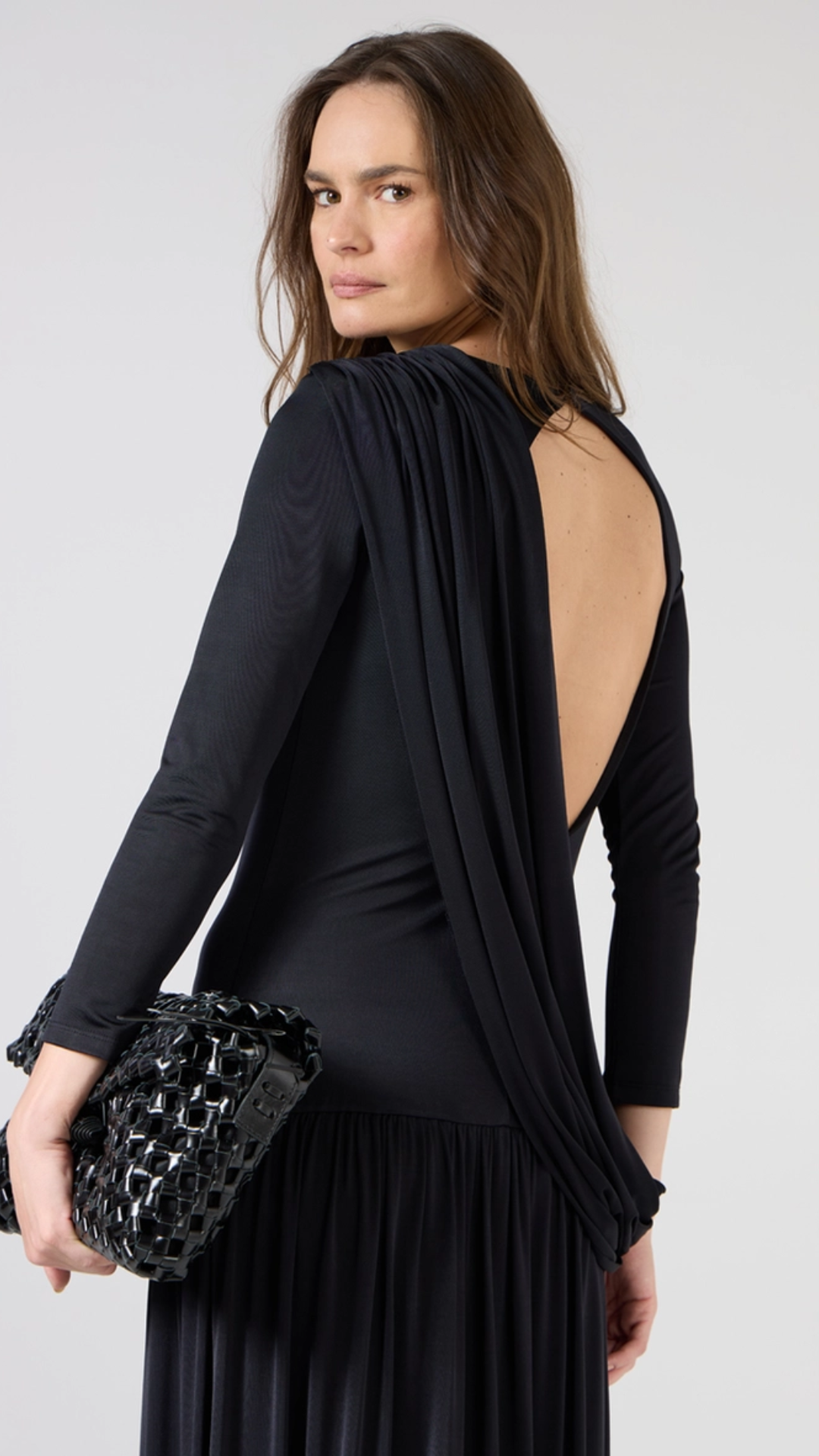 Vestido Longo Decote Costas