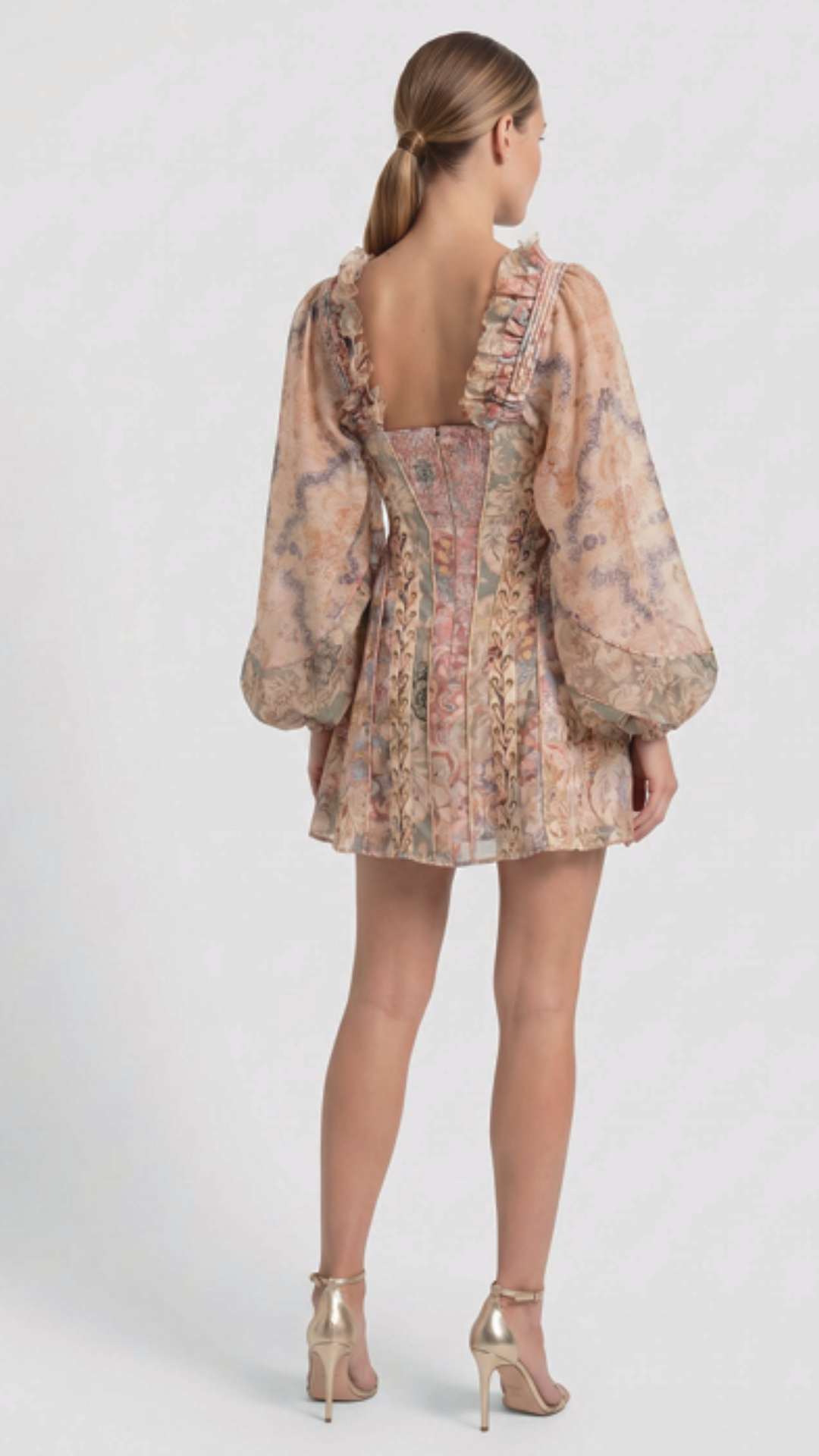 Vestido Curto Corset Estampado