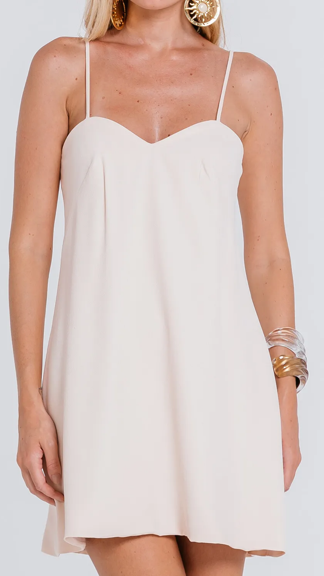 Vestido Ligia Areia