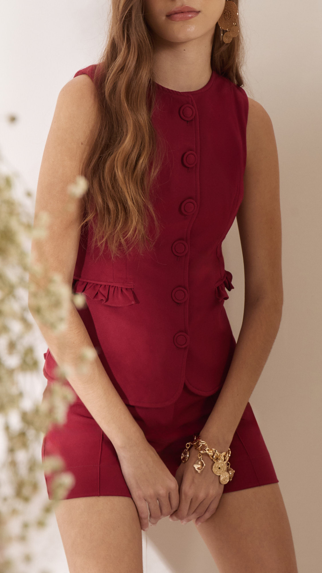 Conjunto Crepe Mix Botões Chilli