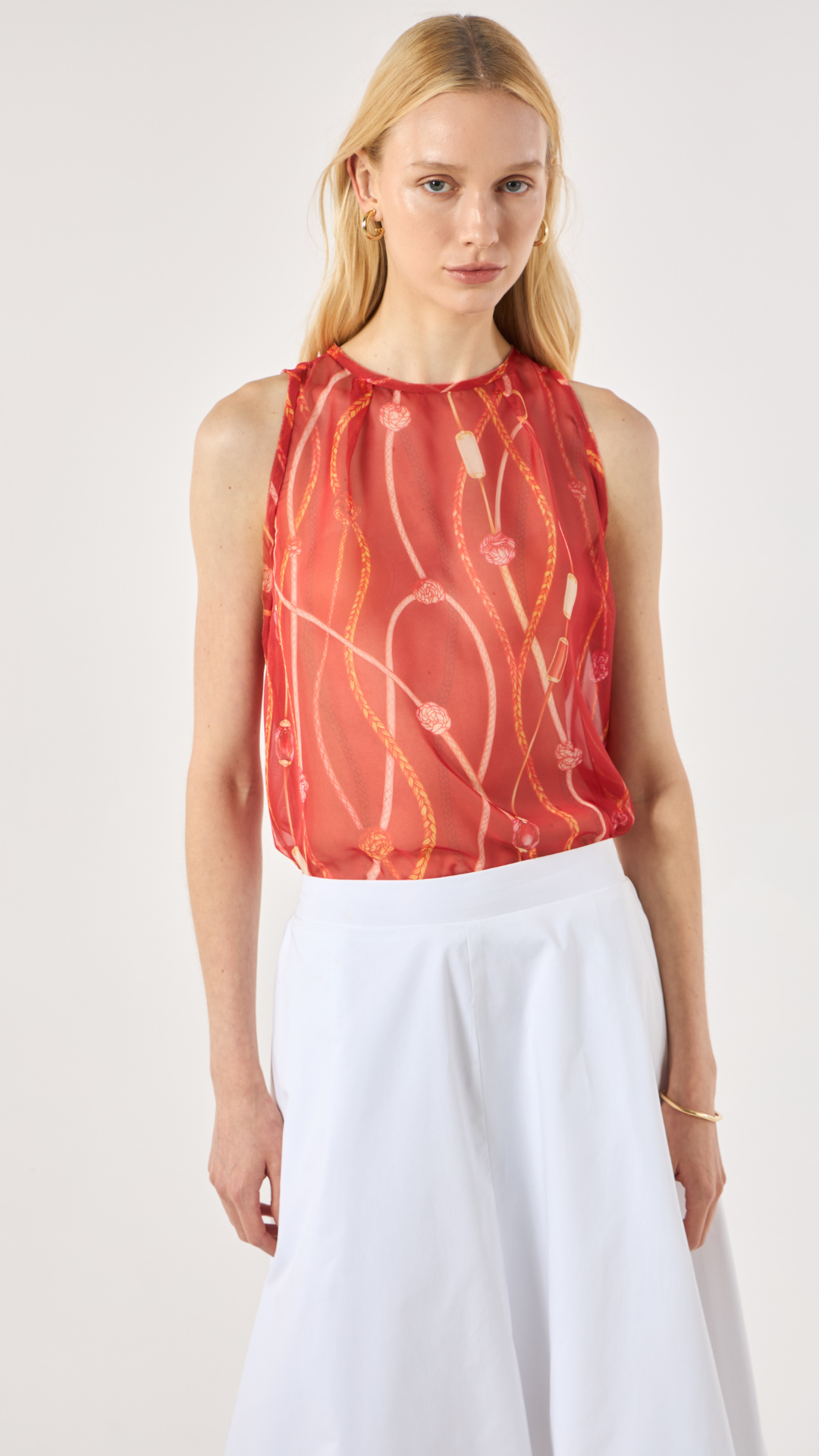 Blusa Fluida Envelope Vermelho Labell