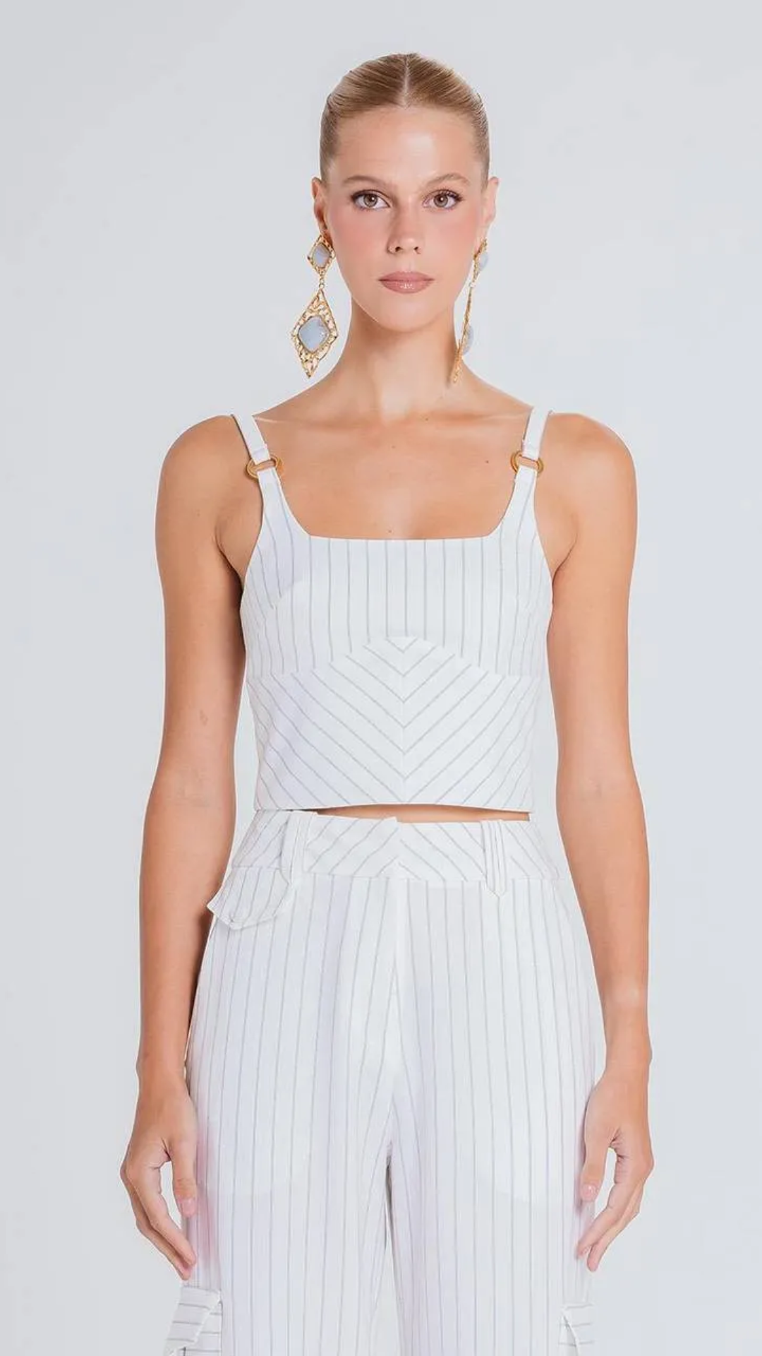 Top Lila Off White