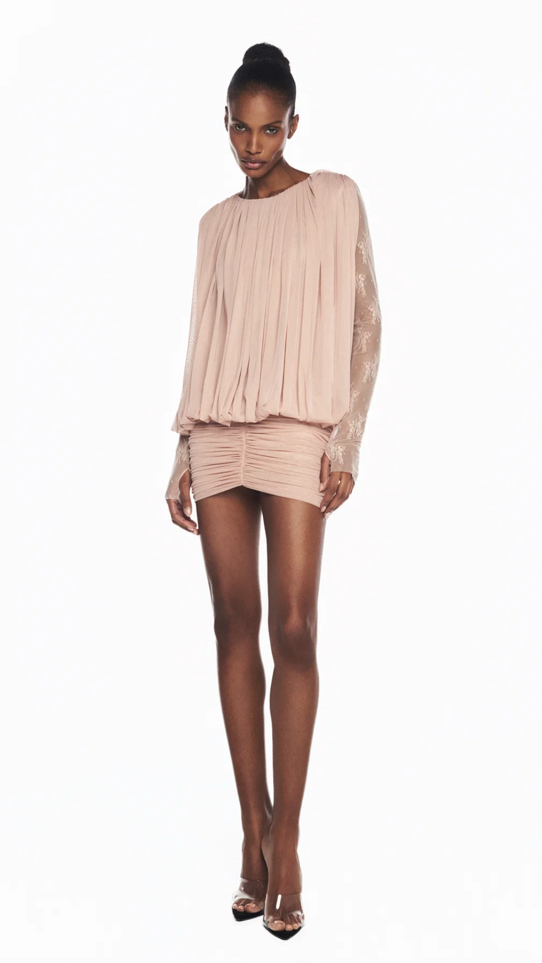 Vestido Curto Renda Rosa
