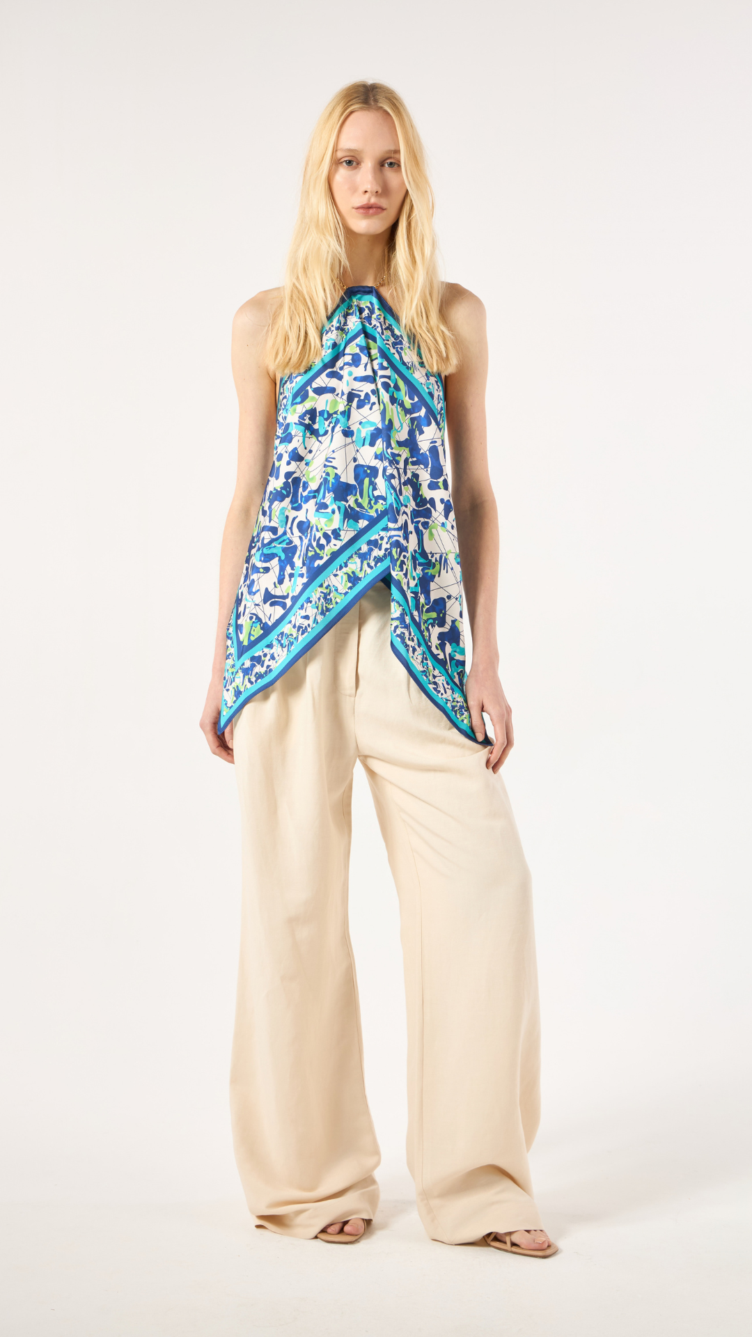 Blusa Lenço Azul Valerian