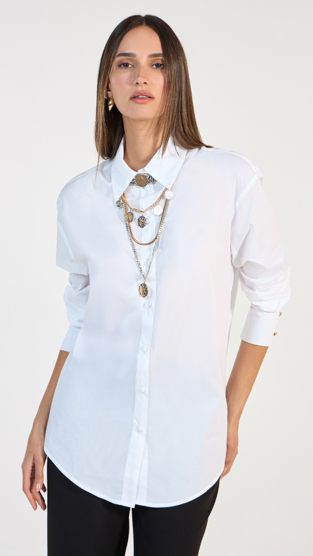 Camisa Tricoline Branco