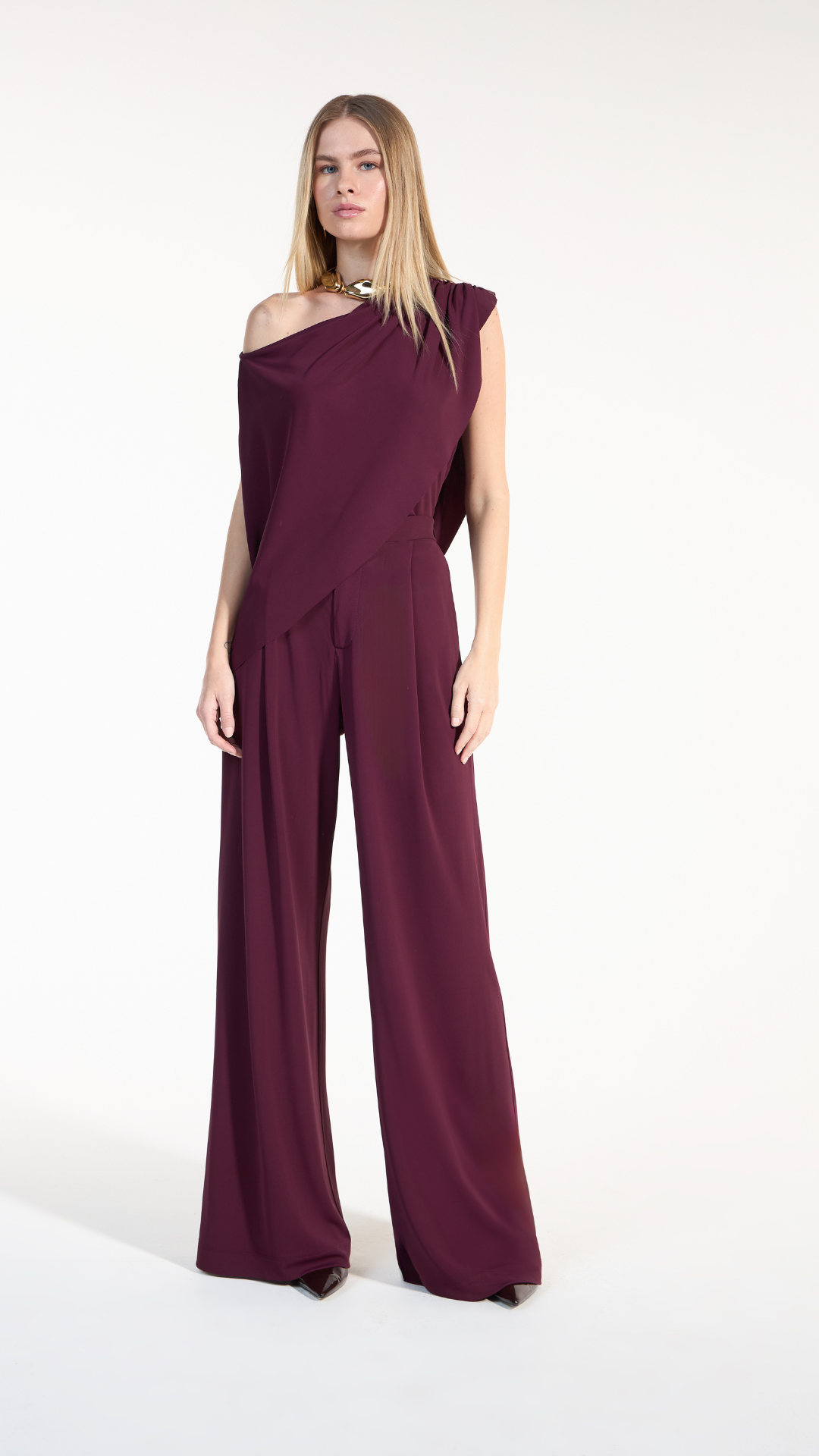 Conjunto Blusa e Calça Moulage Bordô Date