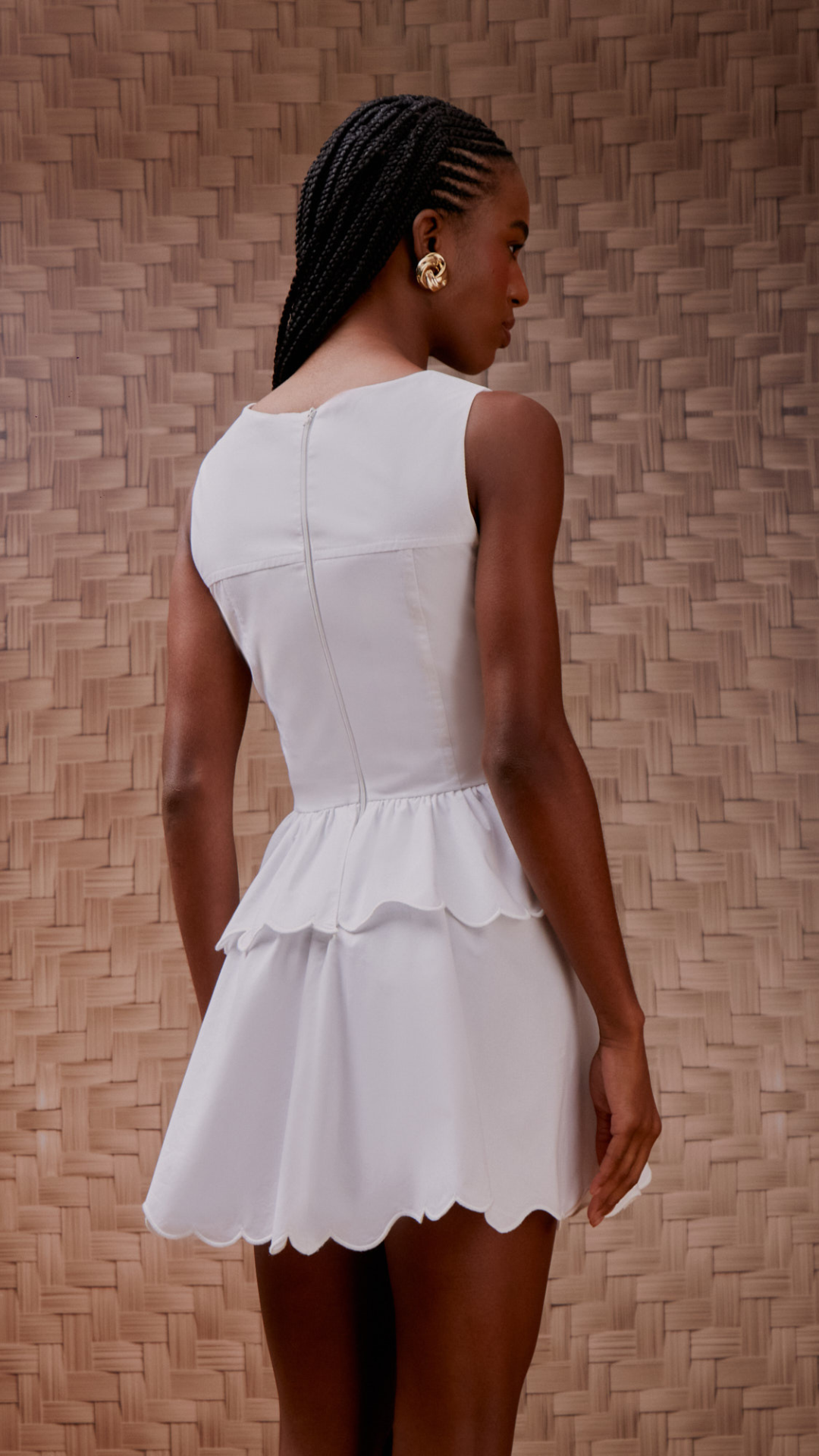 Vestido Cotton Bordado Garden Off White