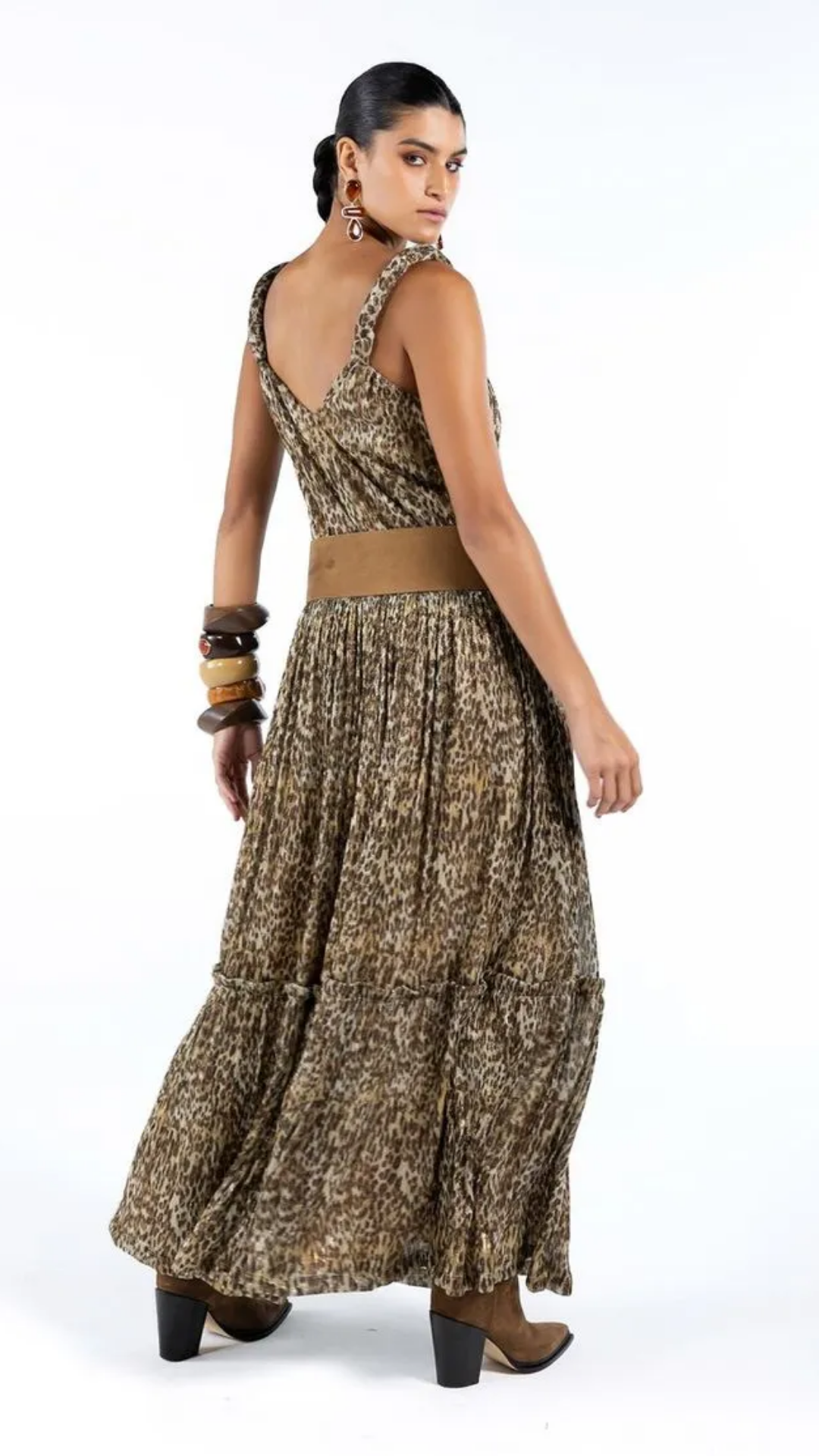 Vestido Longo Animal Print