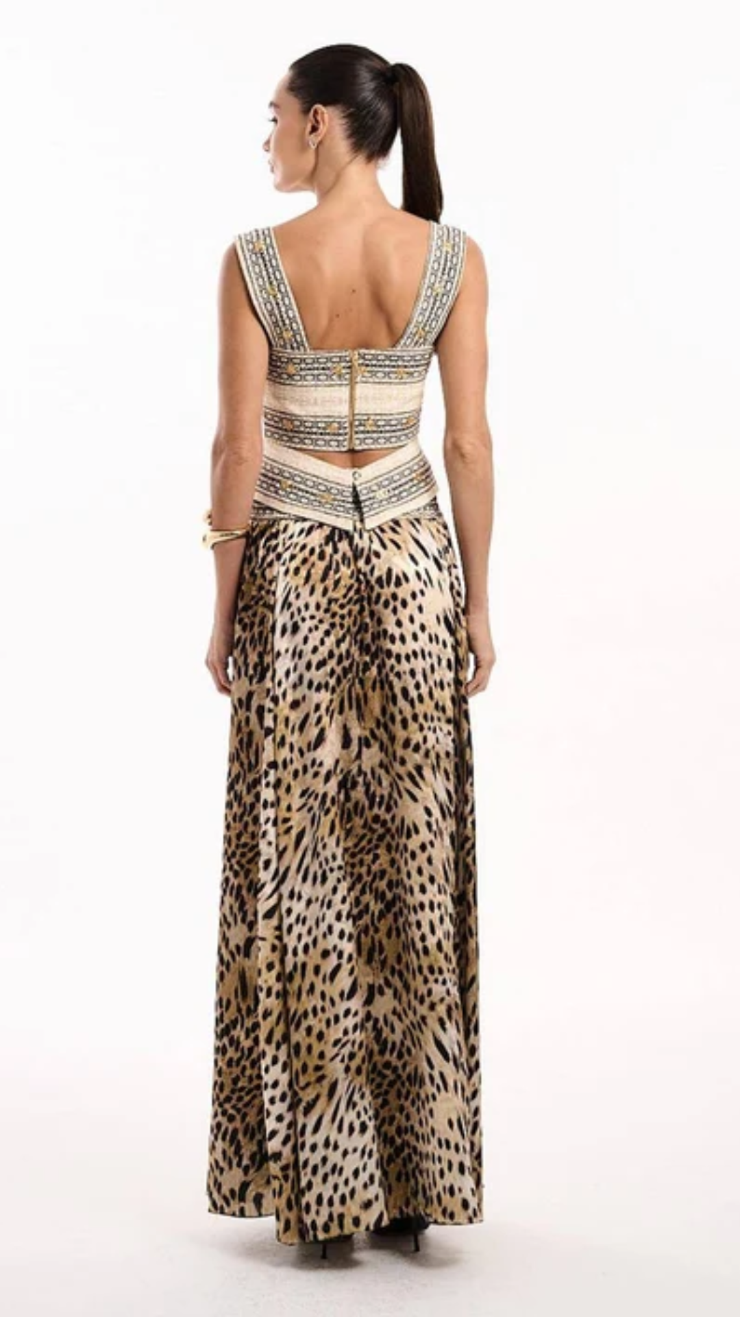 Saia Jacguard Animal Print Guepardo Devorê