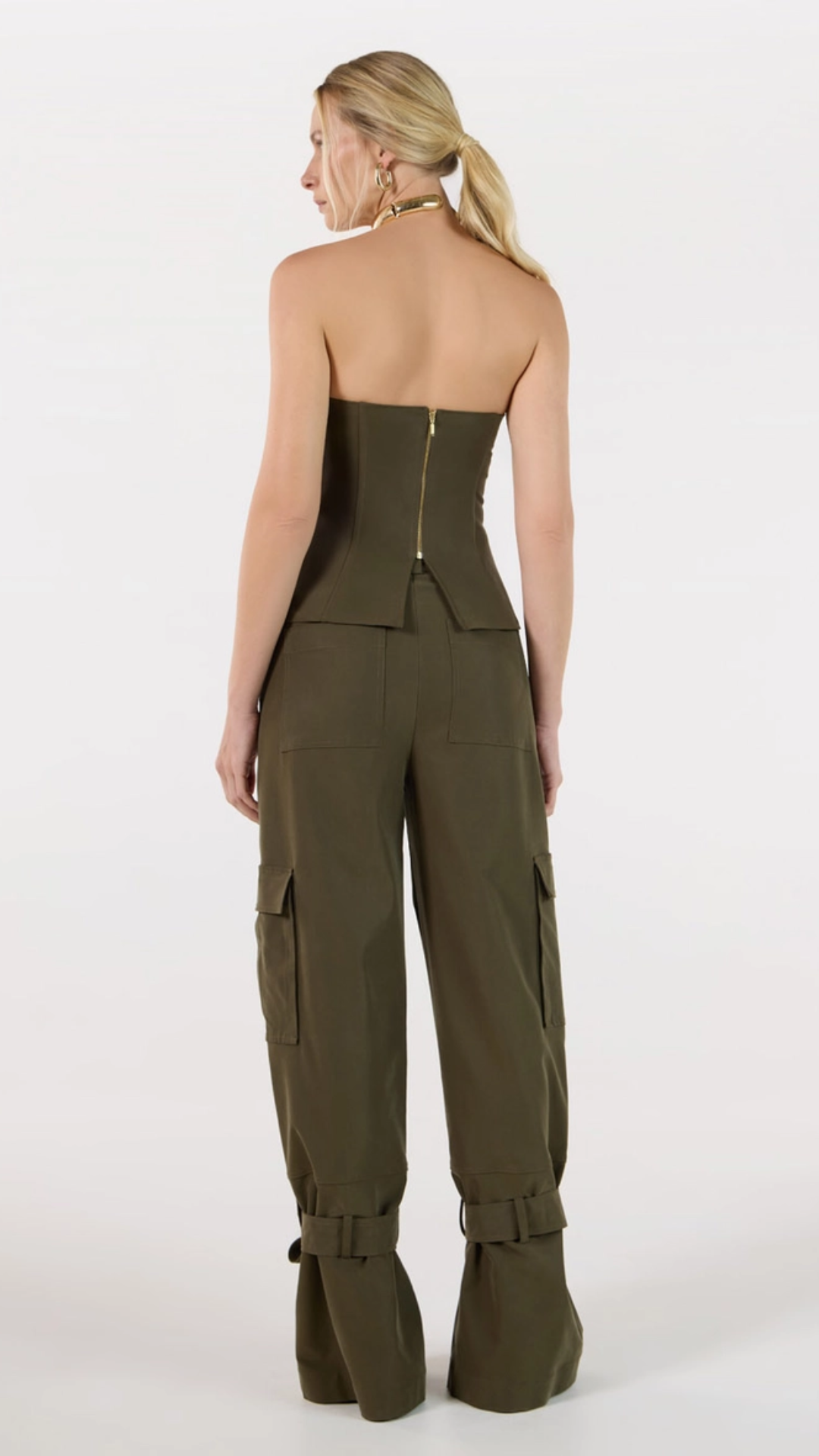 Conjunto Corselet e Calça Utilitária Verde Enigma