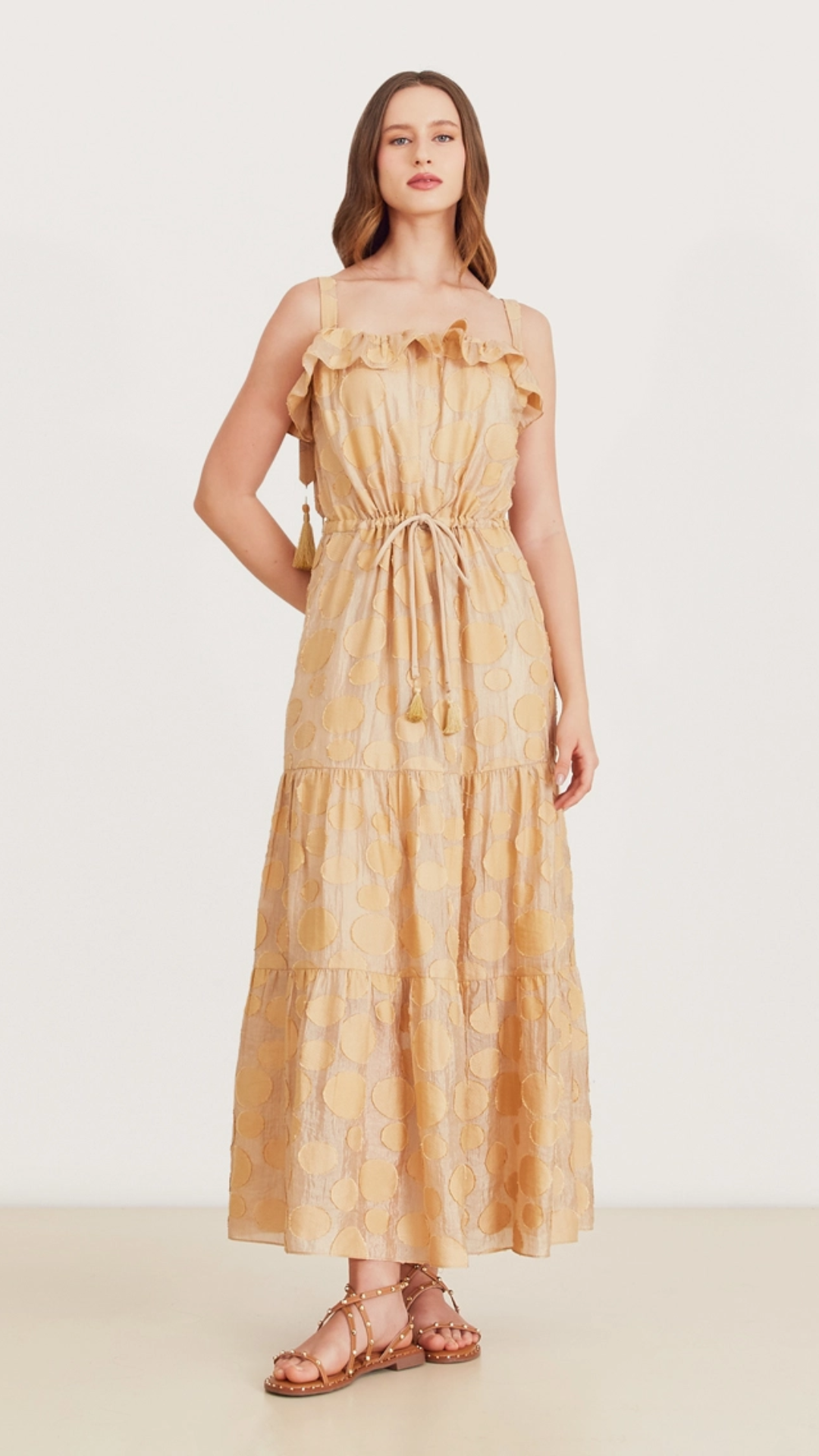 Vestido Longo Anna Bege