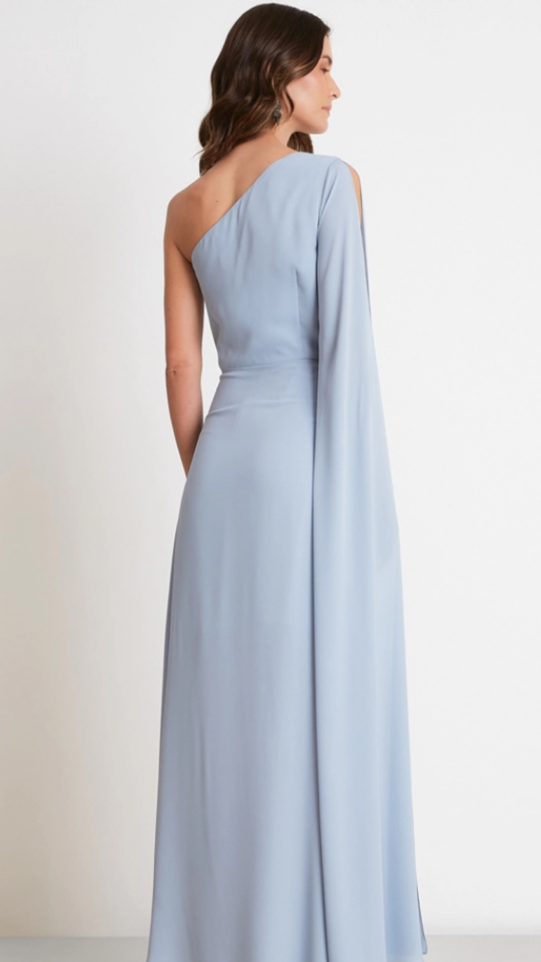 Vestido Longo Sifonia Azul