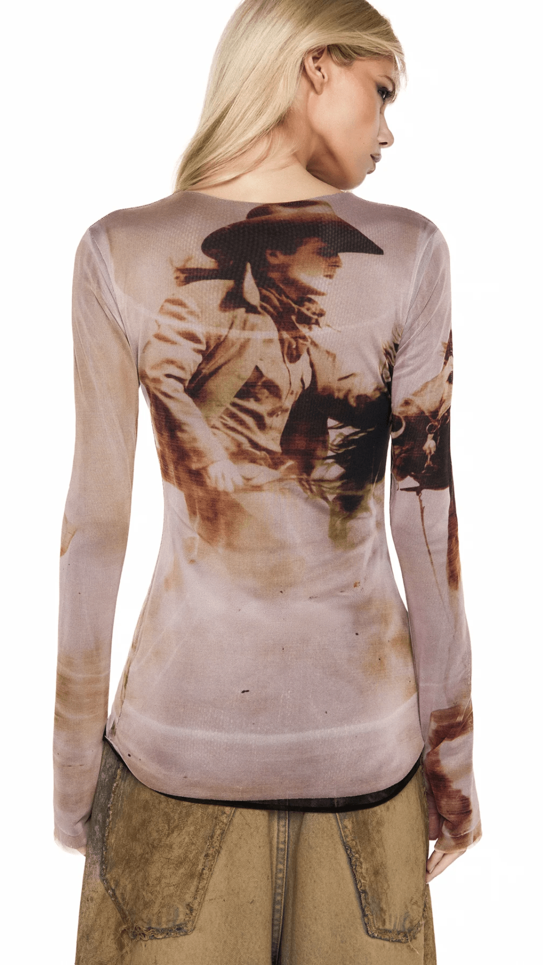 Blusa Manga Longa Tule Wild West
