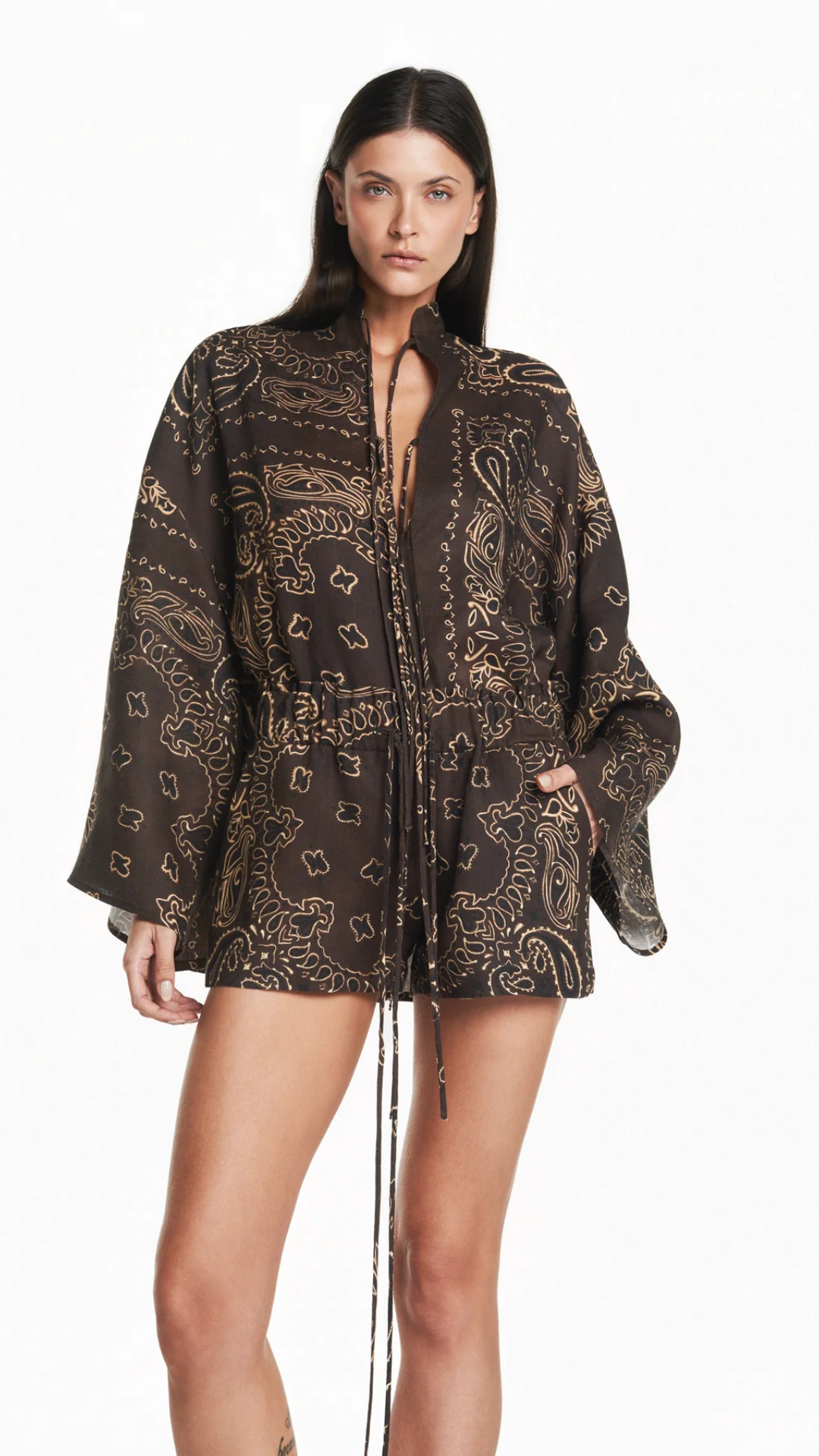 Bata Linho Bandana Marrom