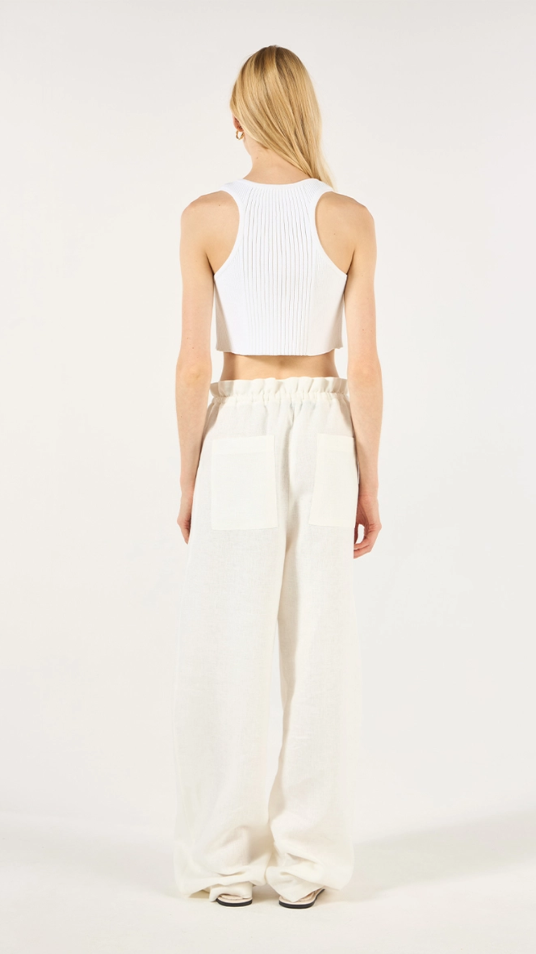Calça Reta Clochard Linho Off White