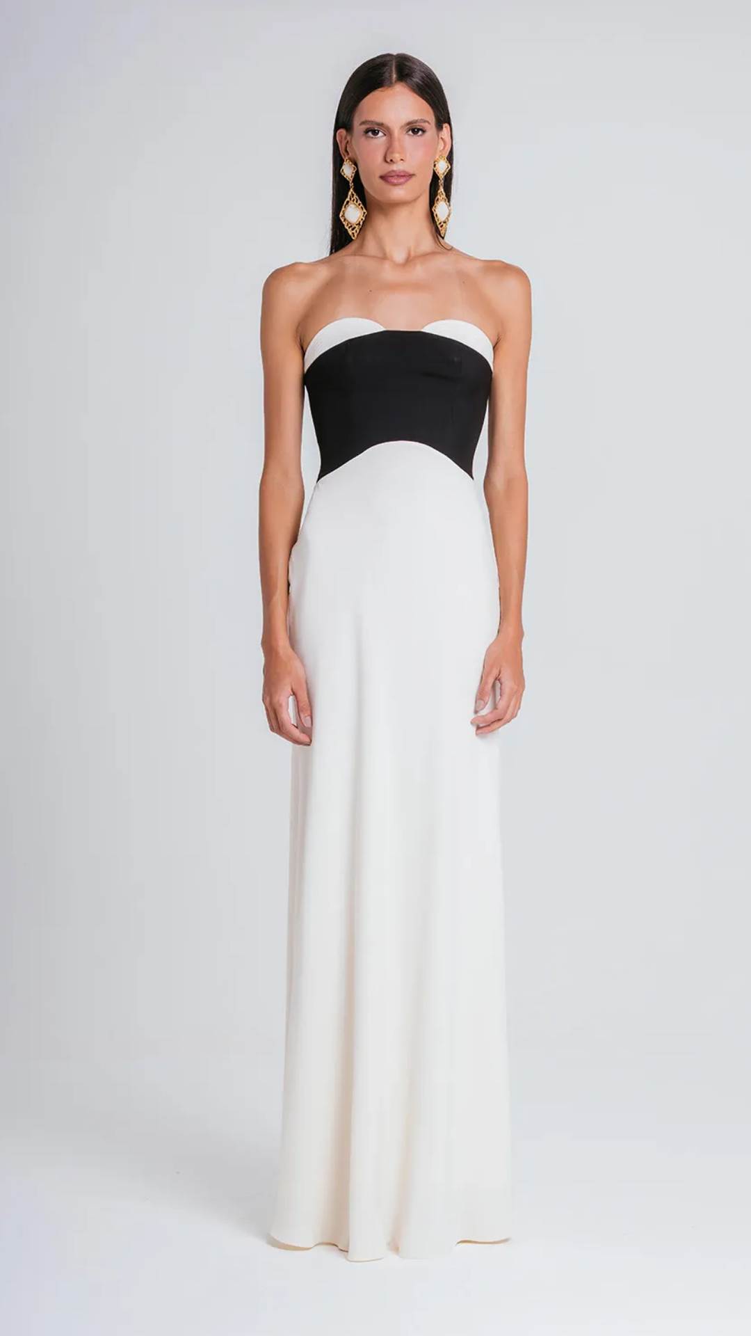 Vestido Melissa Marfim/Preto