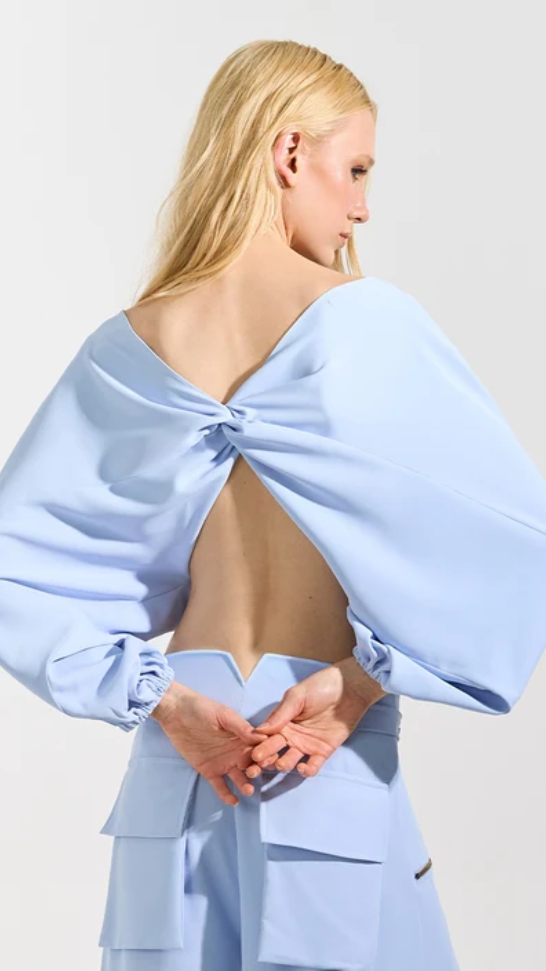 Blusa Costas Torcida Azul Claro