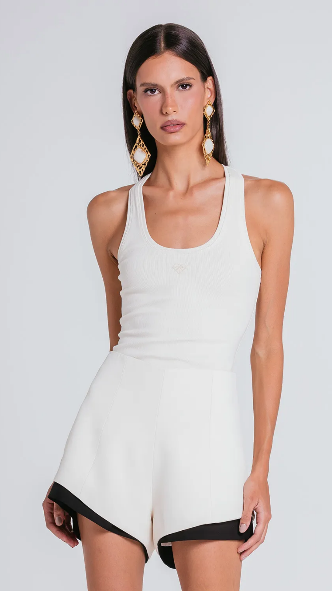 Short Amara Marfim/Preto