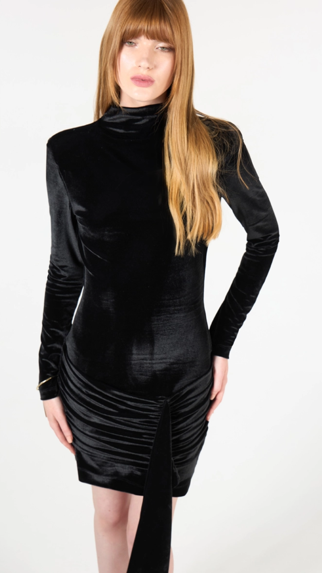 Vestido Curto Velvet Preto