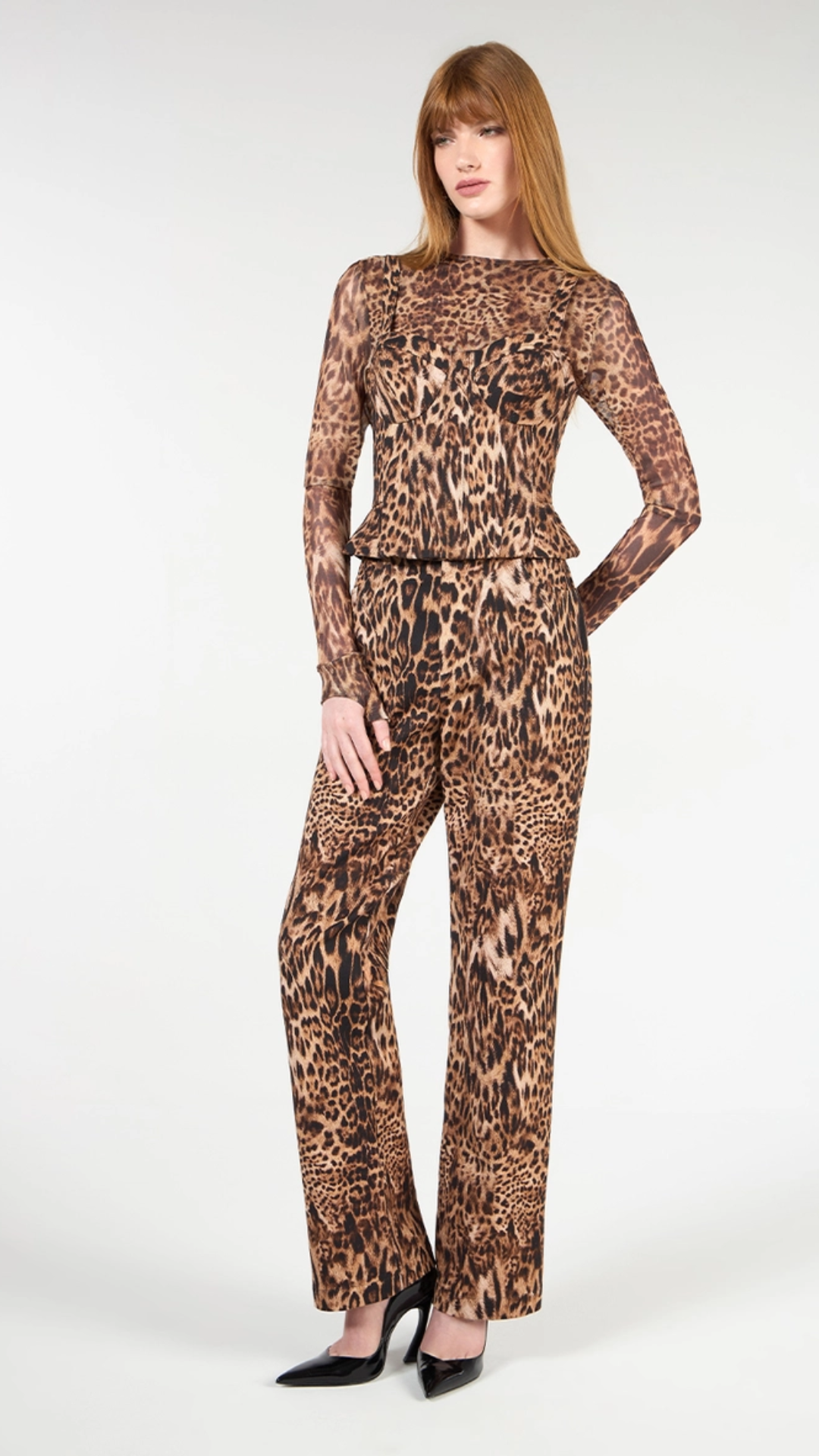 Calça Reta Leopardo