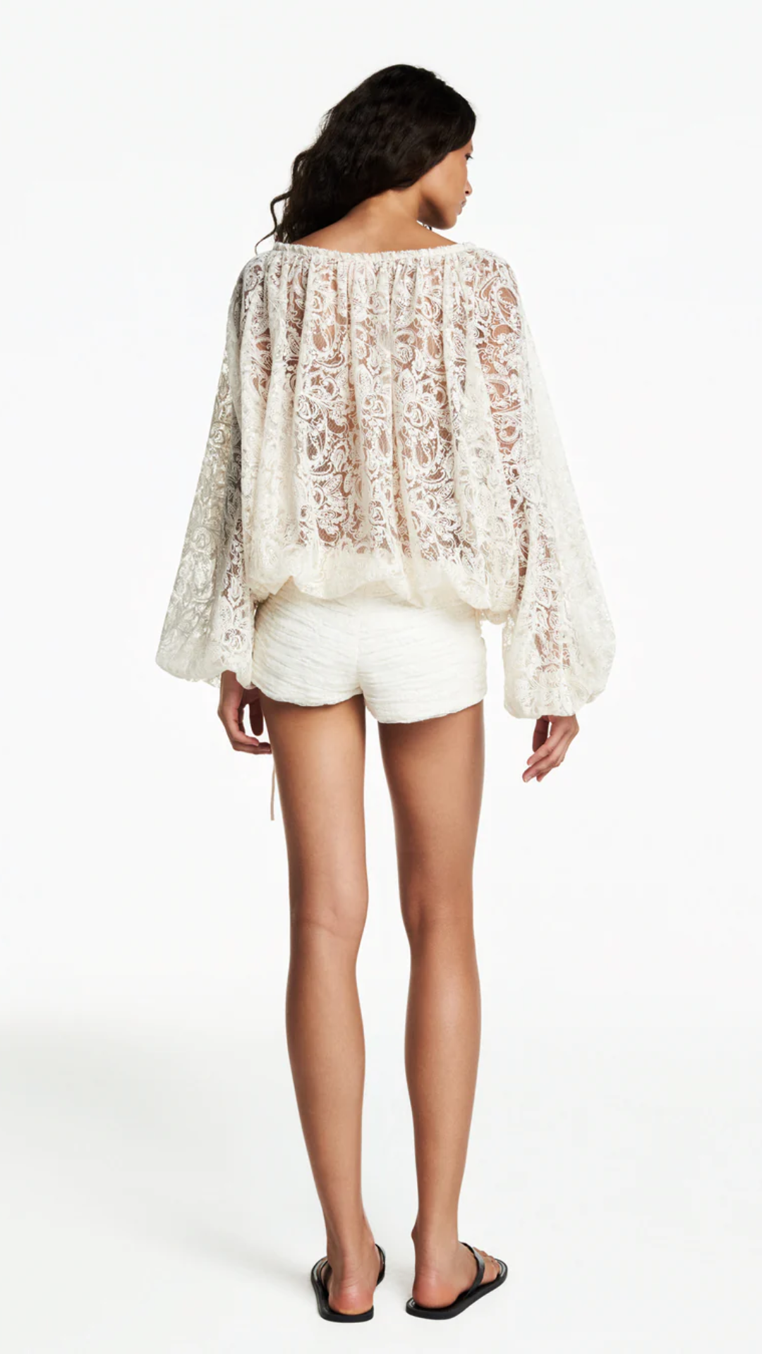 Bata Ampla Tule Cordonê Bordado