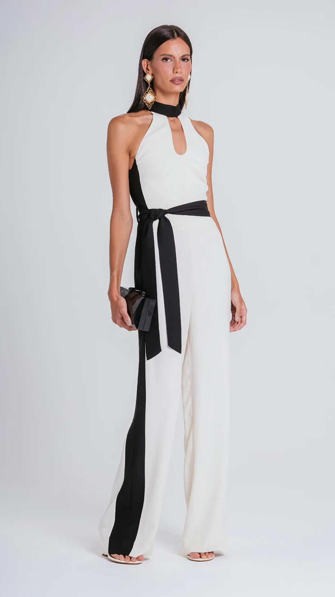 Macacão Miranda Marfim/Preto