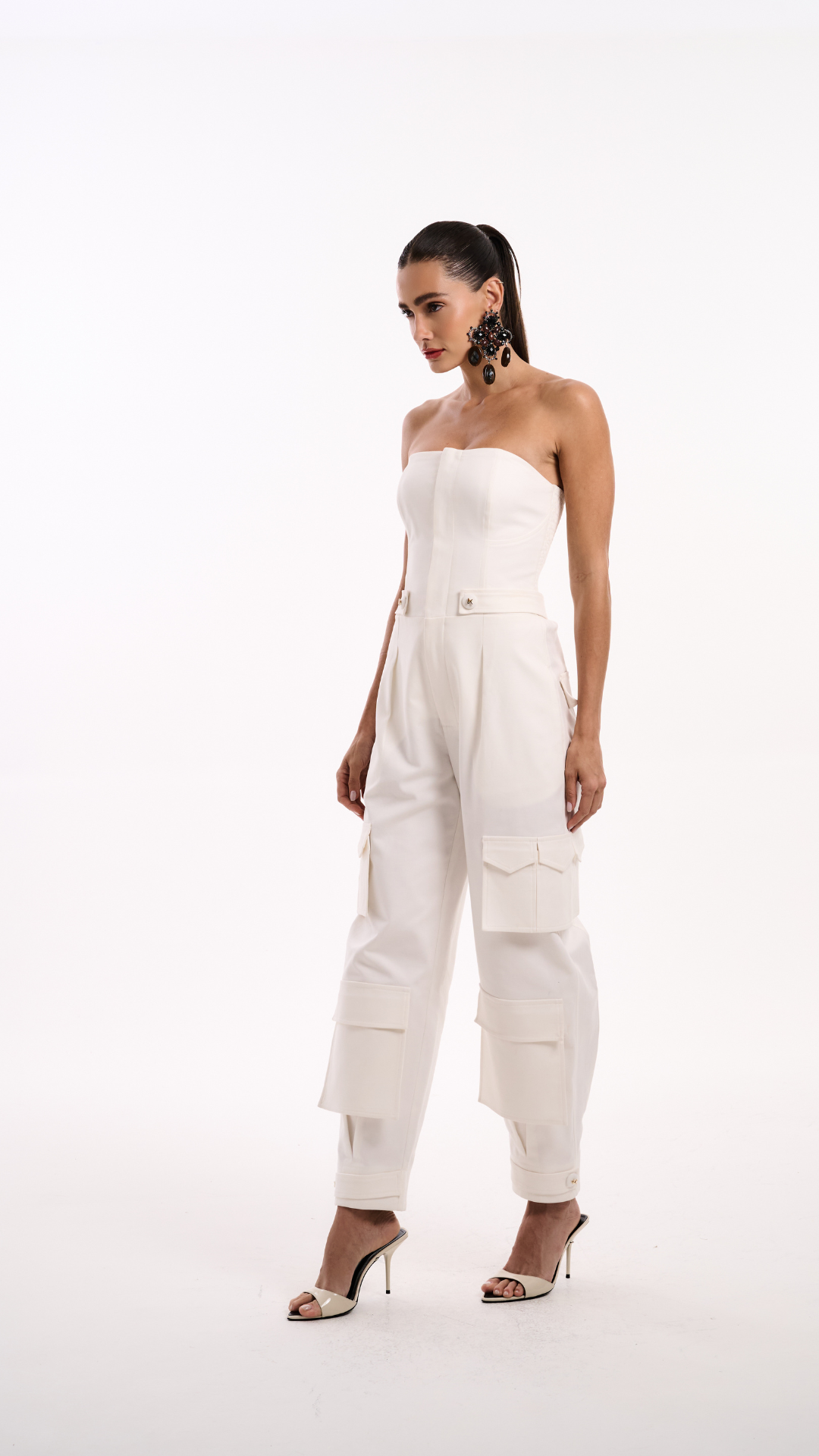 Macacão Tomara que Caia Compact Off White