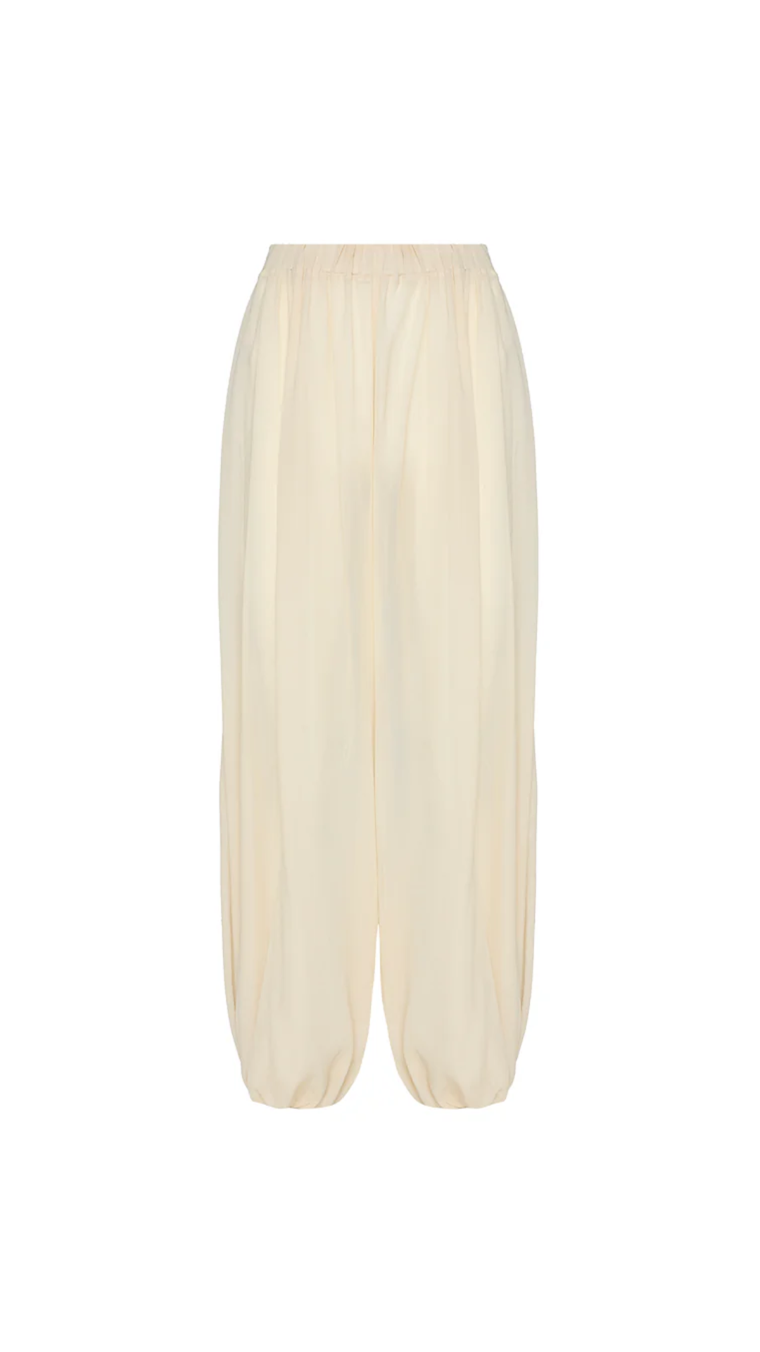 Calça Elástico Cós e Barra Georgete Manteiga