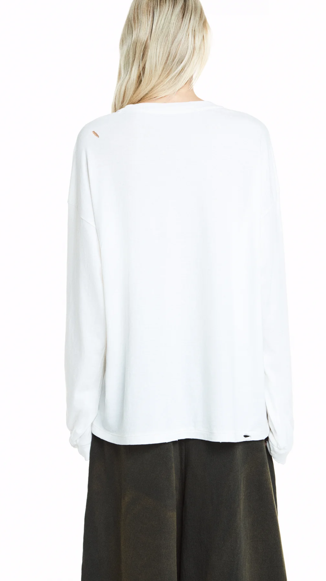 Camiseta Manga Longa Destroyed Off White