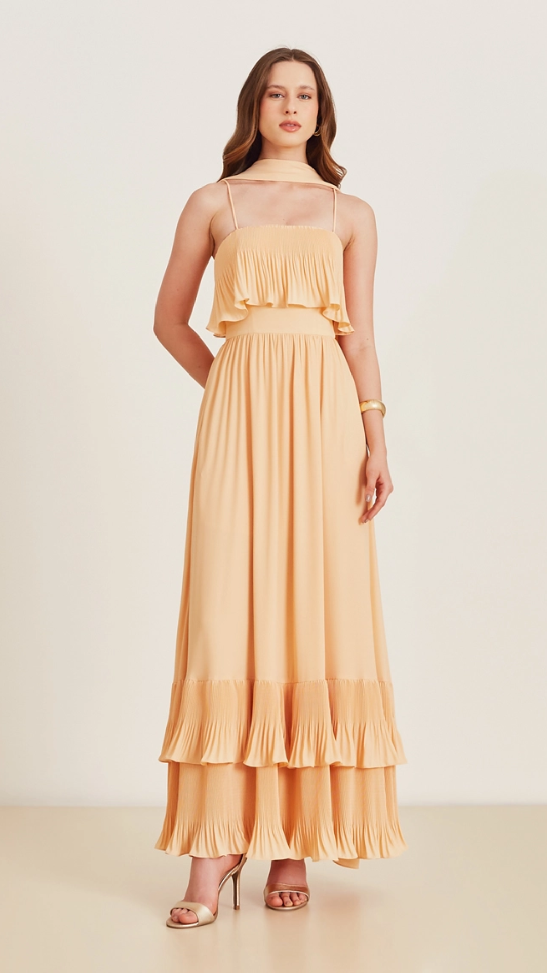 Vestido Longo Nancy Laranja