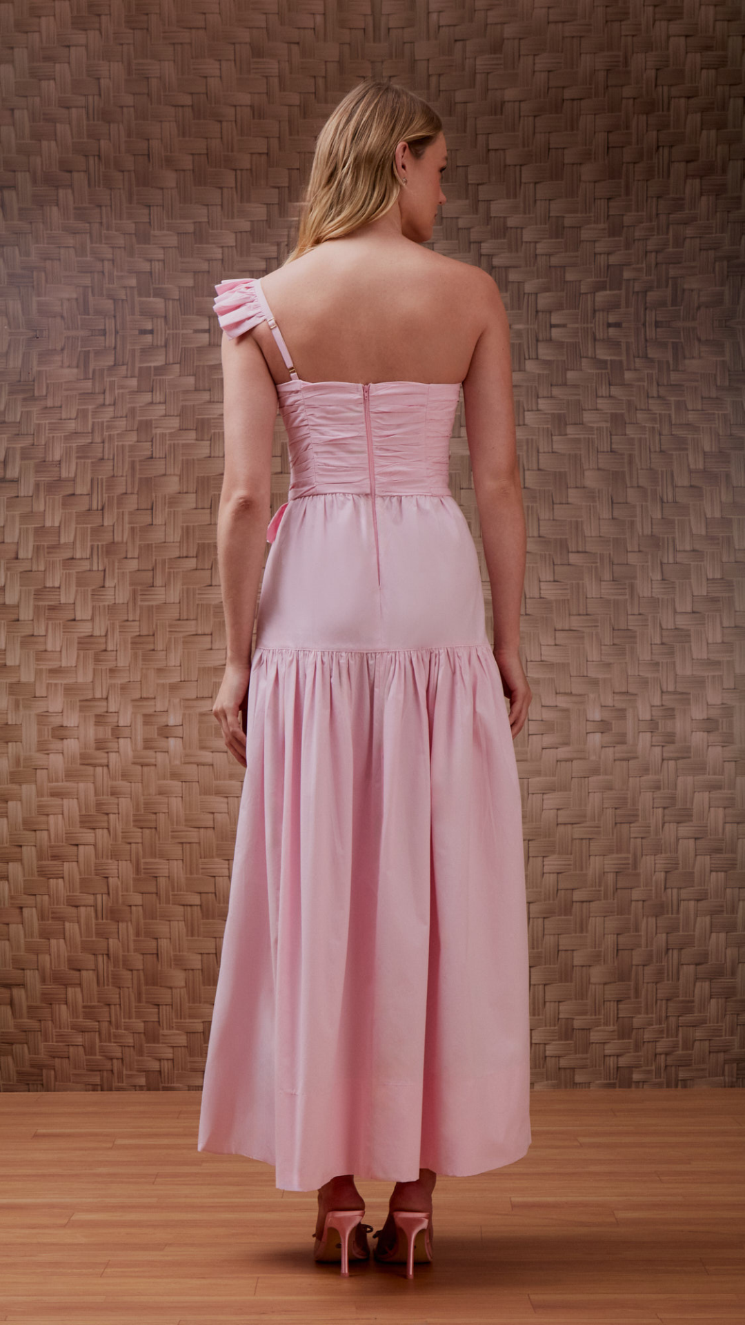 Vestido Cotton Babado Drapeado Bubbles