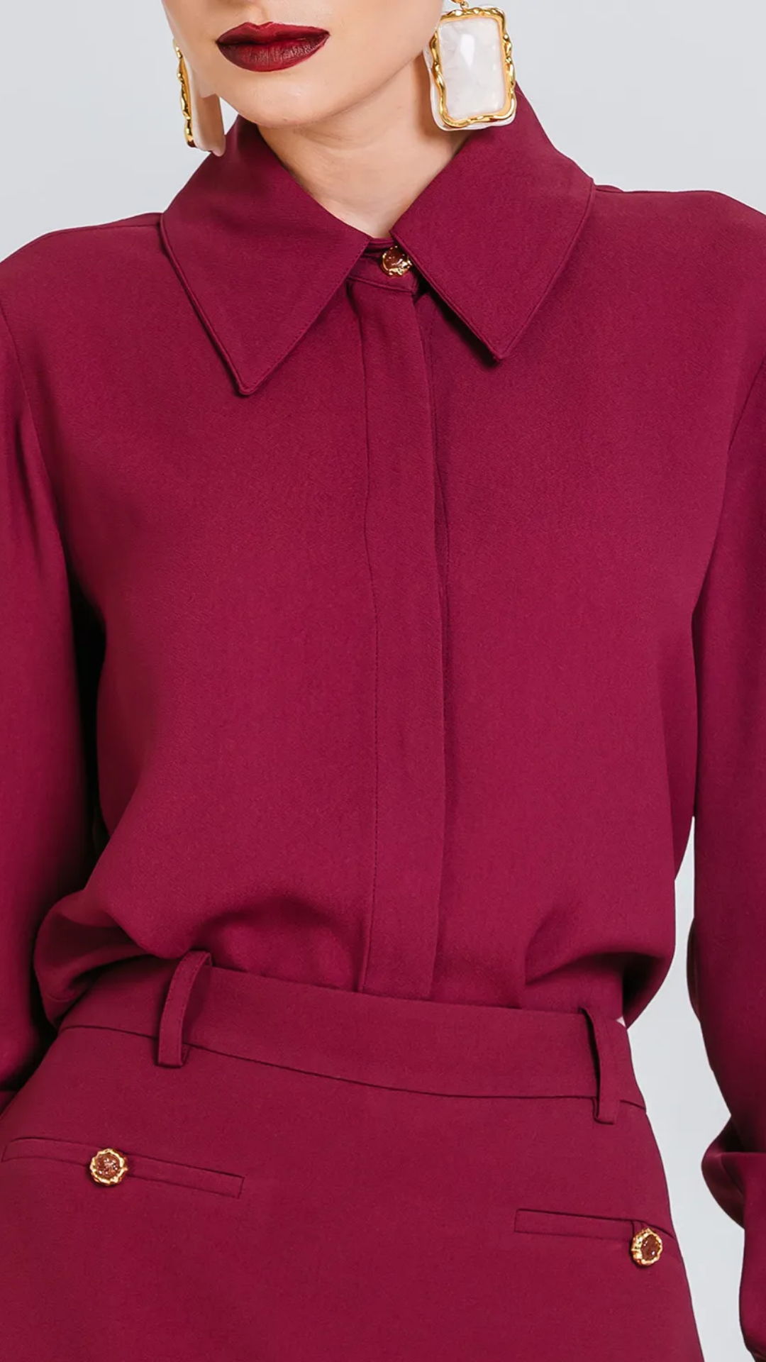 Camisa Cecilia Cabernet