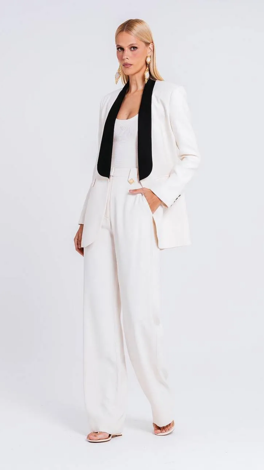 Blazer Lizie Marfim/Preto