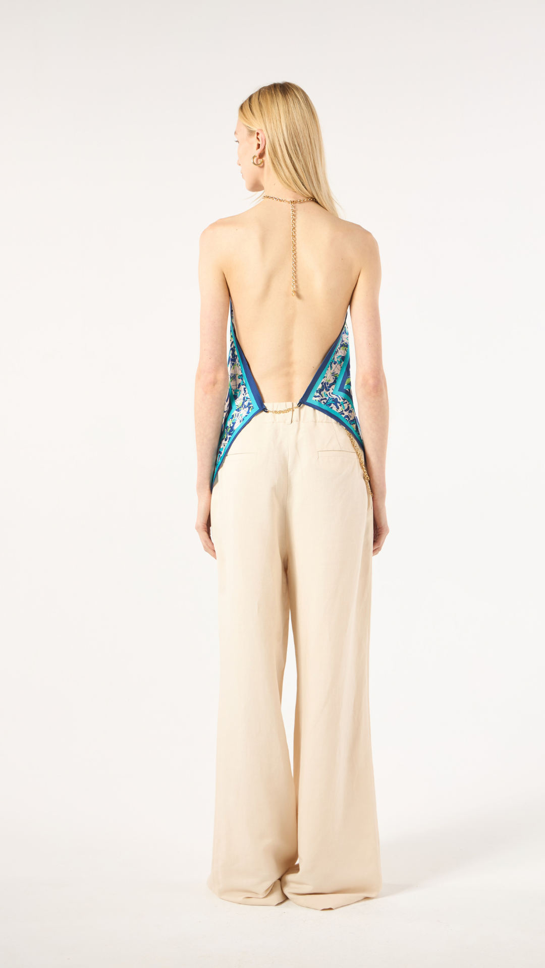 Blusa Lenço Azul Valerian