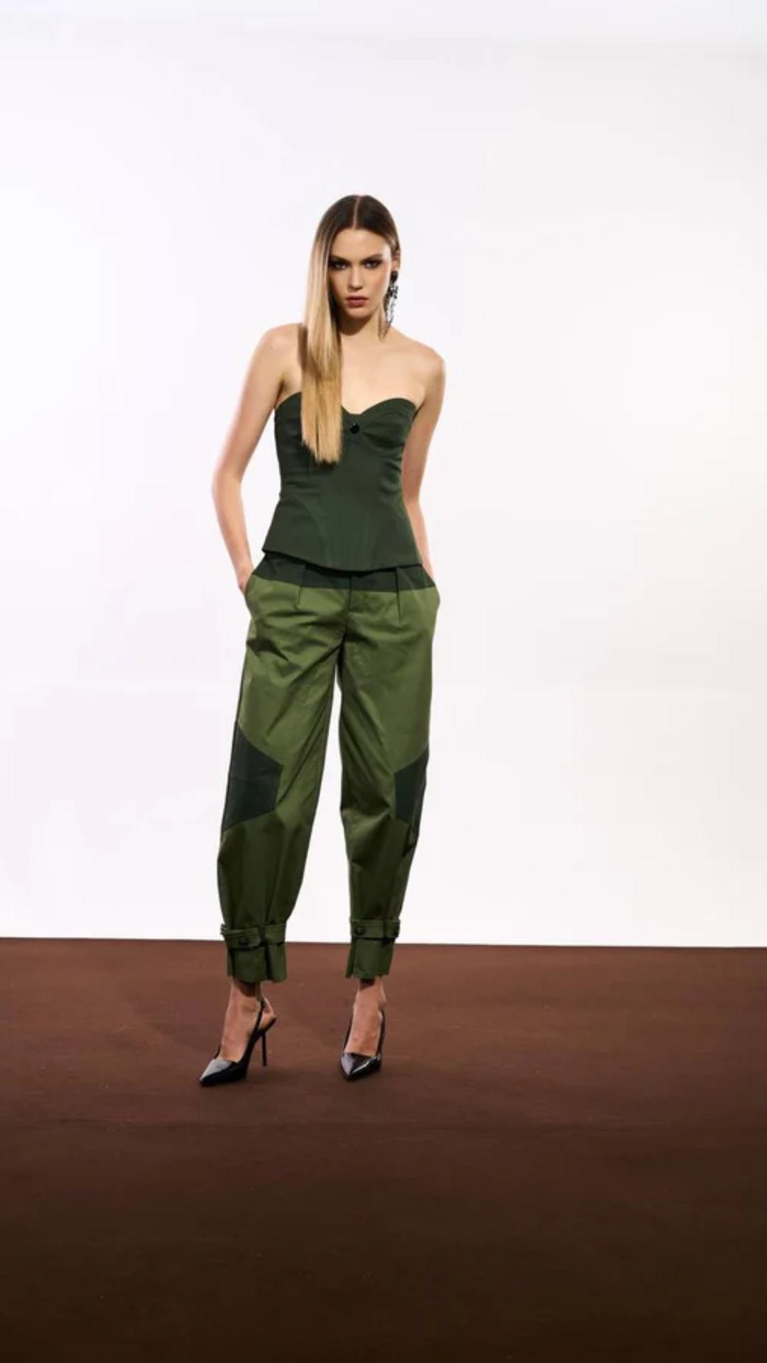 Top Corselet Sarja Verde Militar