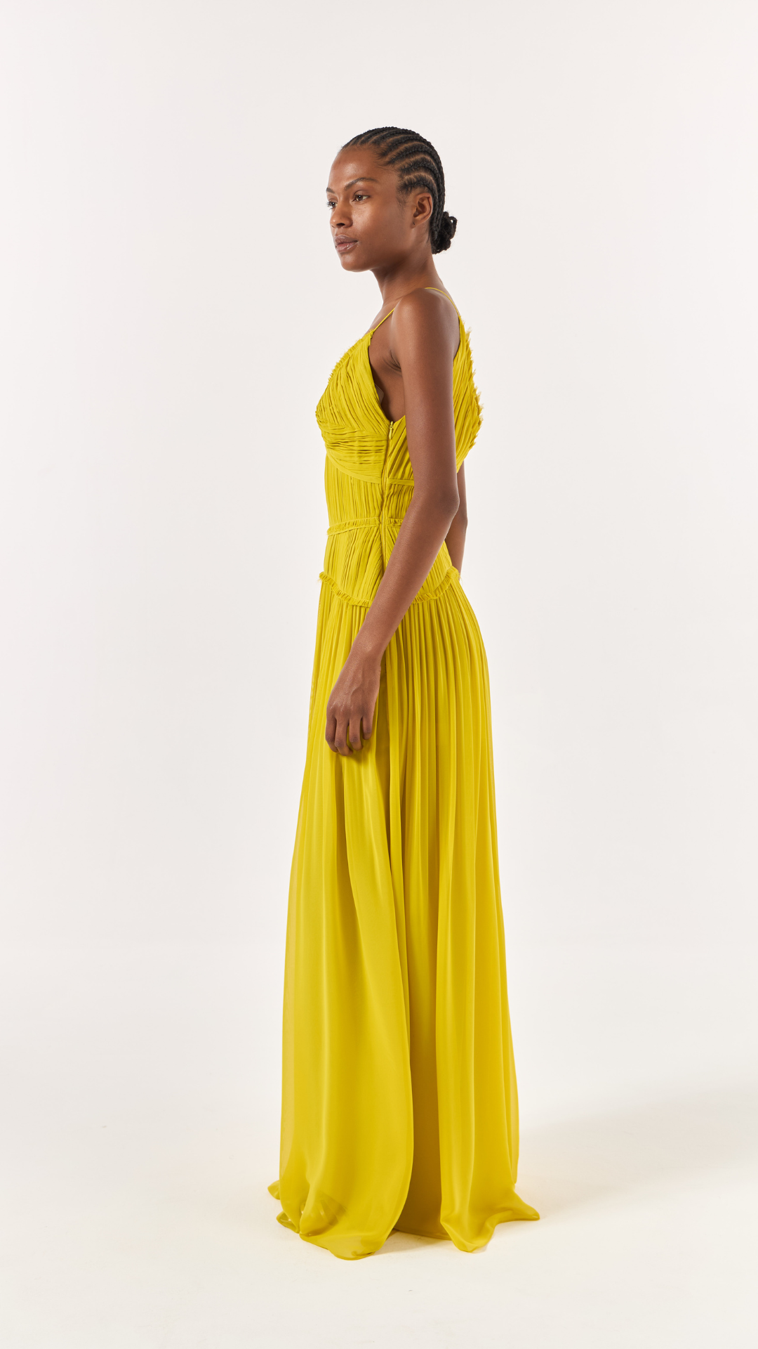 Vestido Midi Tarquinado Verde Mango