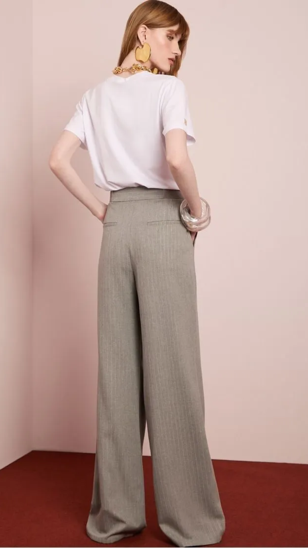 Calça Alafaiataria Cinza com Risca de Giz