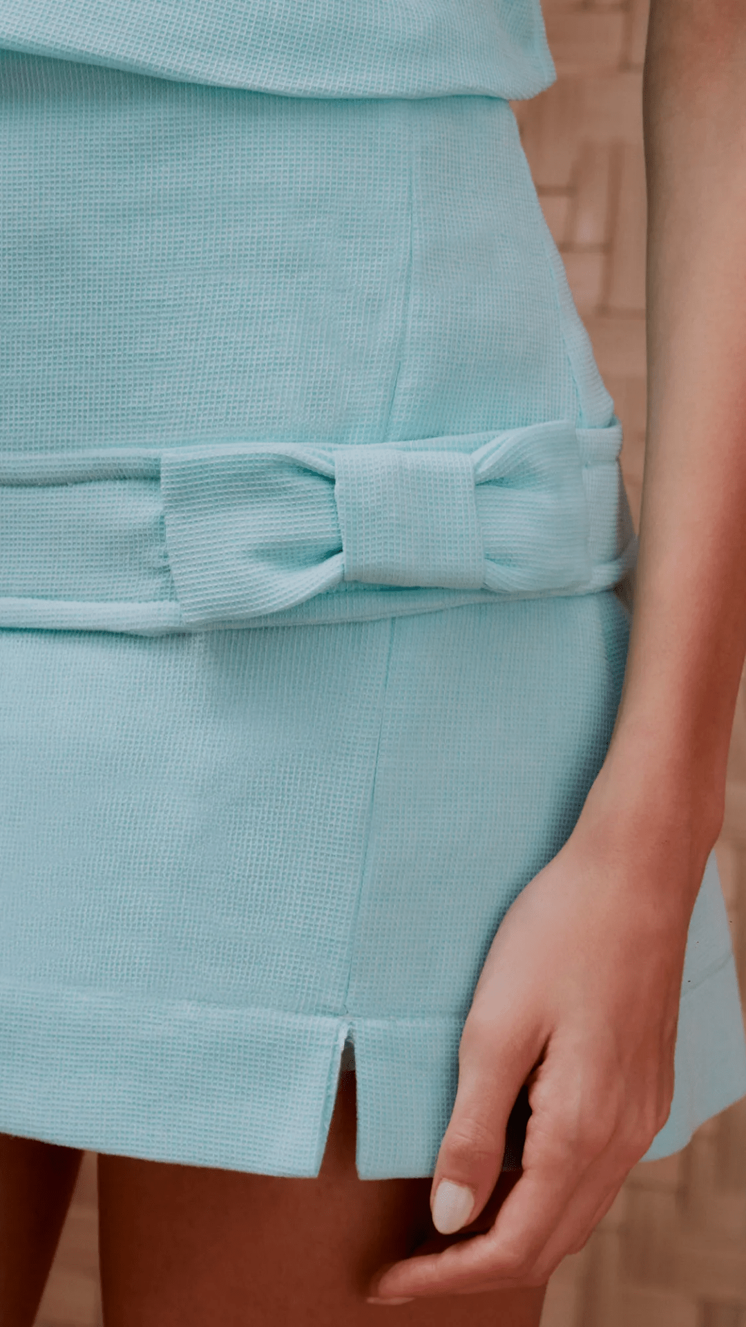 Short Saia Piquet Laço Sugar