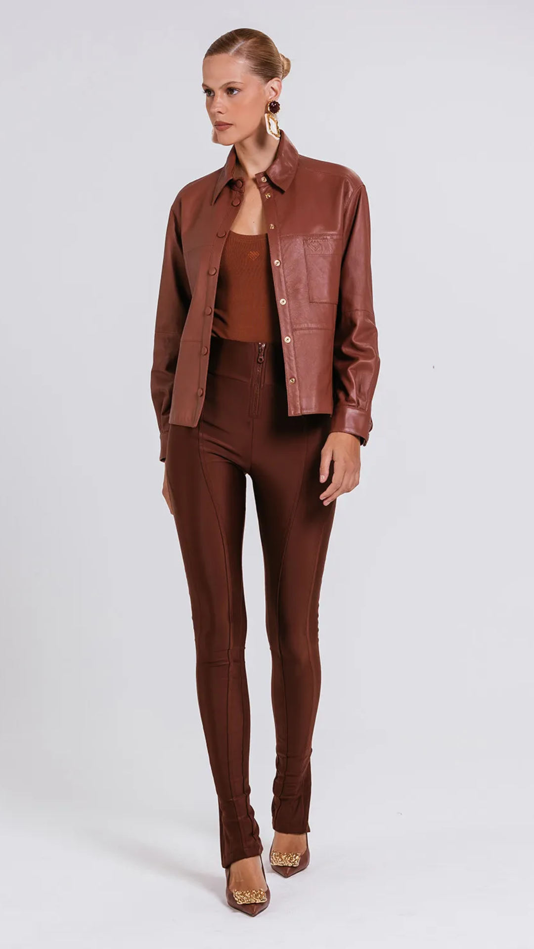 Camisa Geisa Chocolate