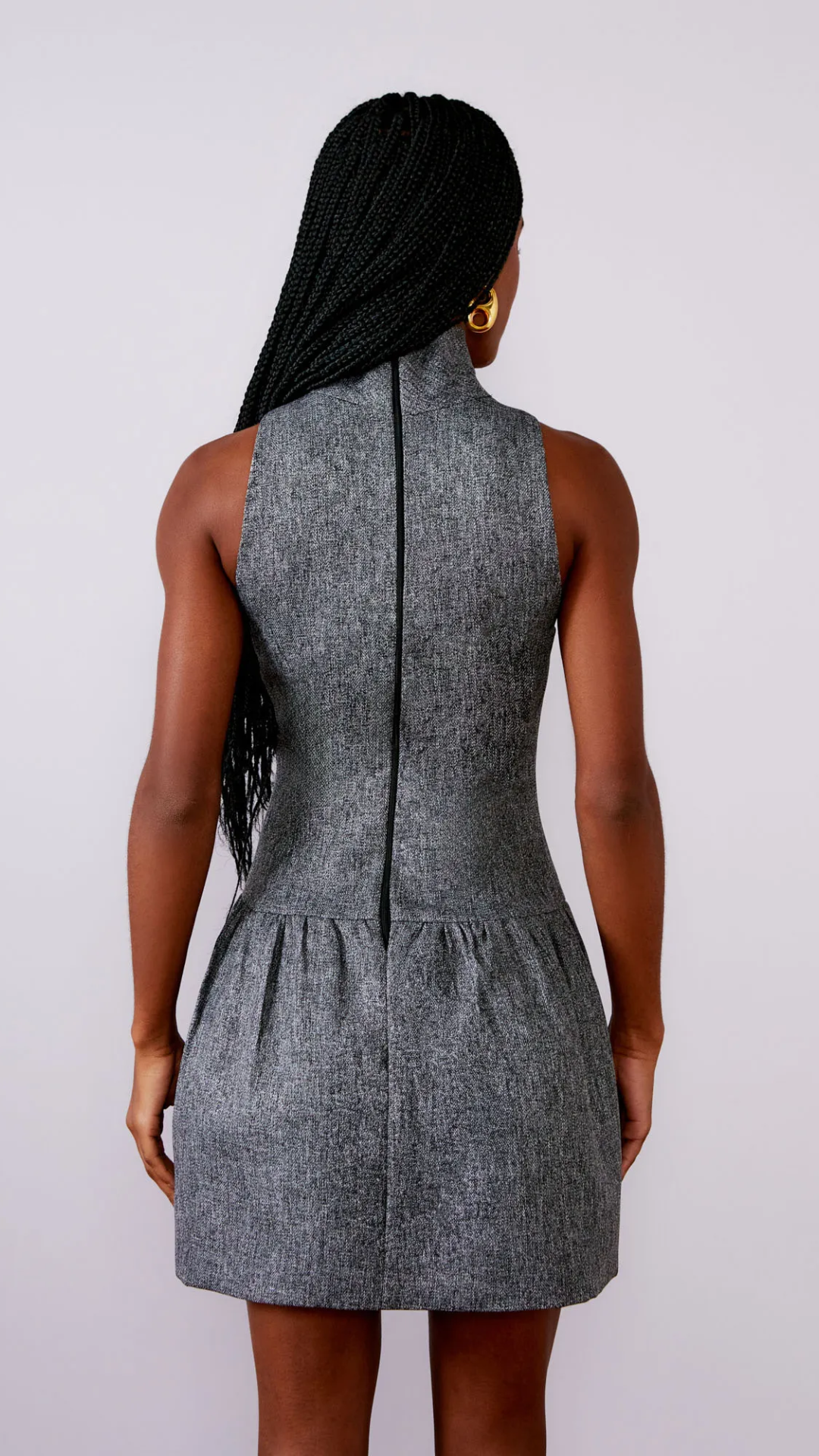 Vestido Alfaiataria Illinois Gola Grey