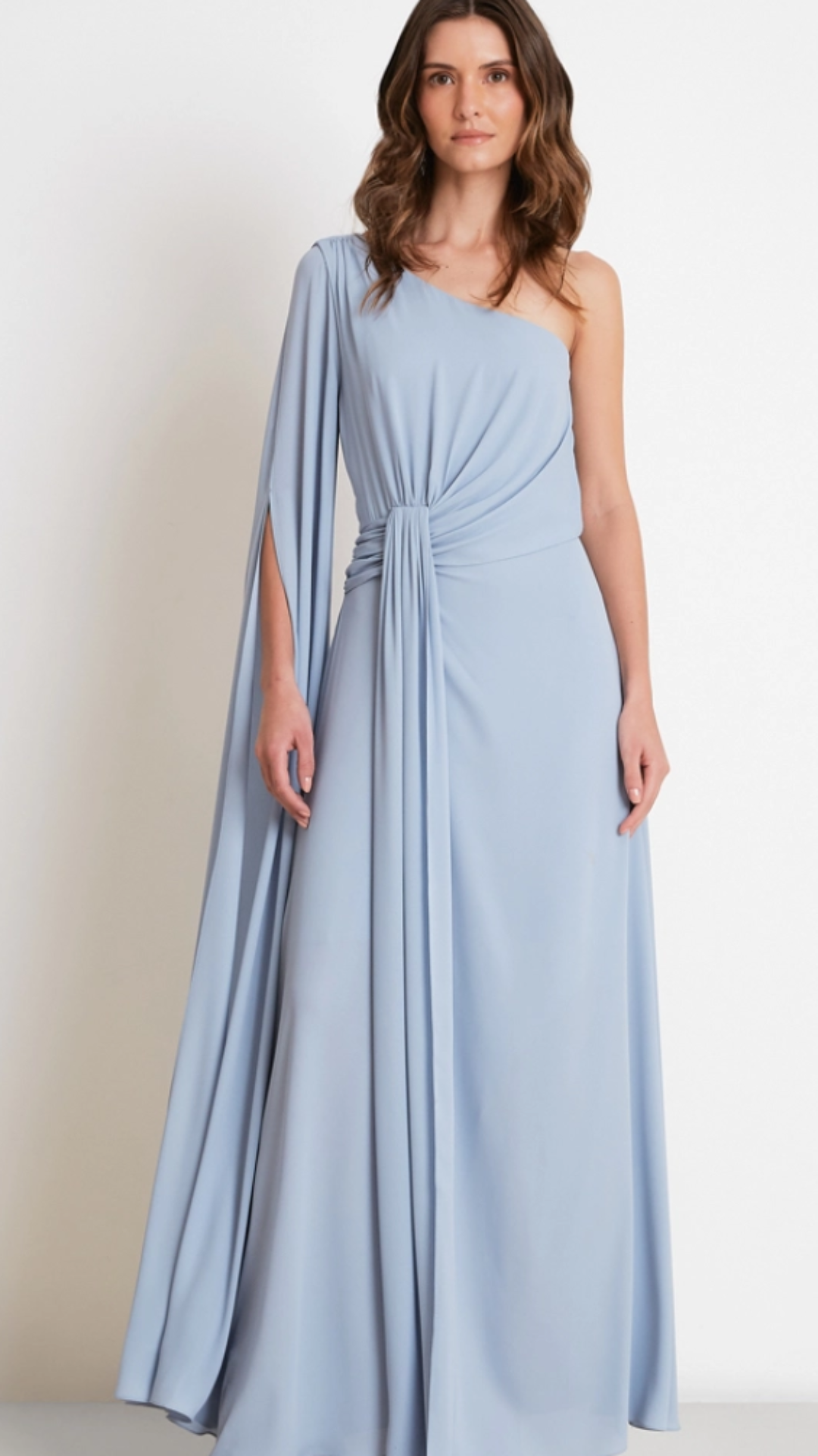 Vestido Longo Sifonia Azul