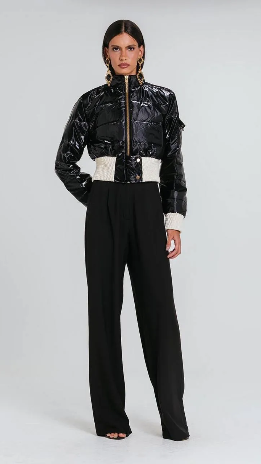 Bomber Aya Preto/Marfim