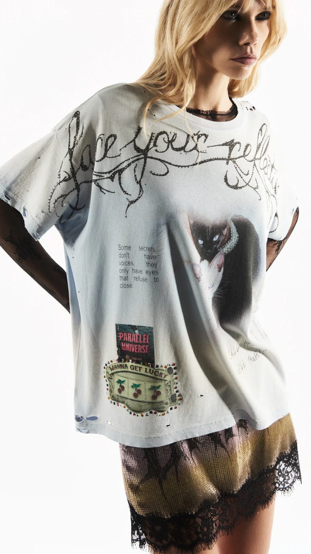 Camiseta Face Your Reflection Azul Claro