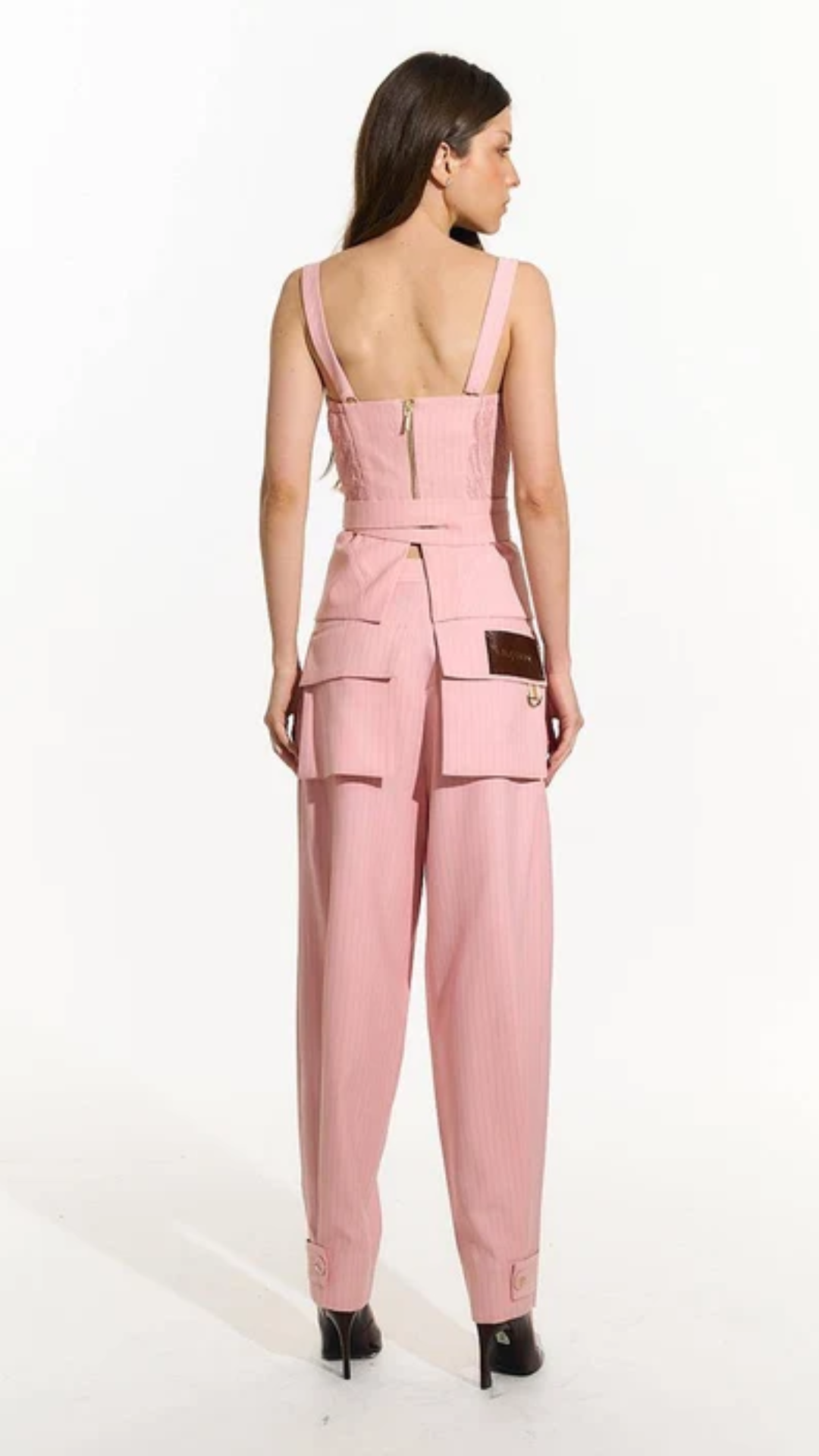 Corselet Estruturado Com Faixa Peach