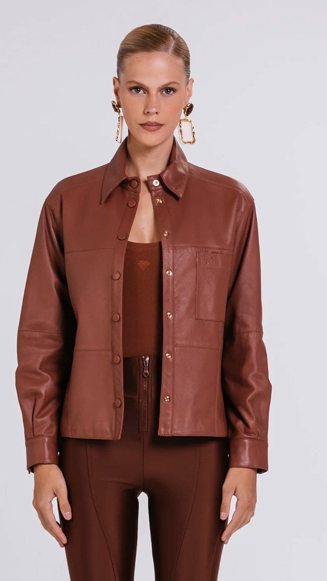 Camisa Geisa Chocolate