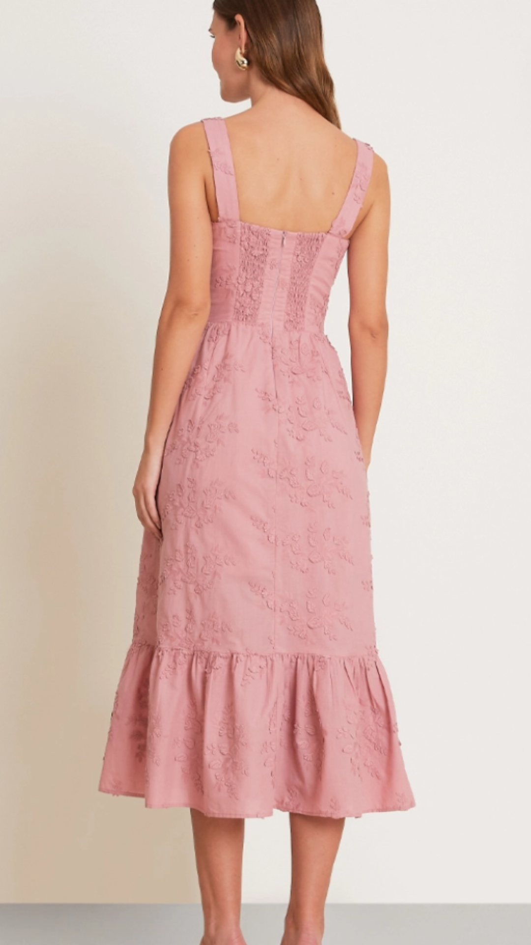 Vestido Midi Mariane Rosa
